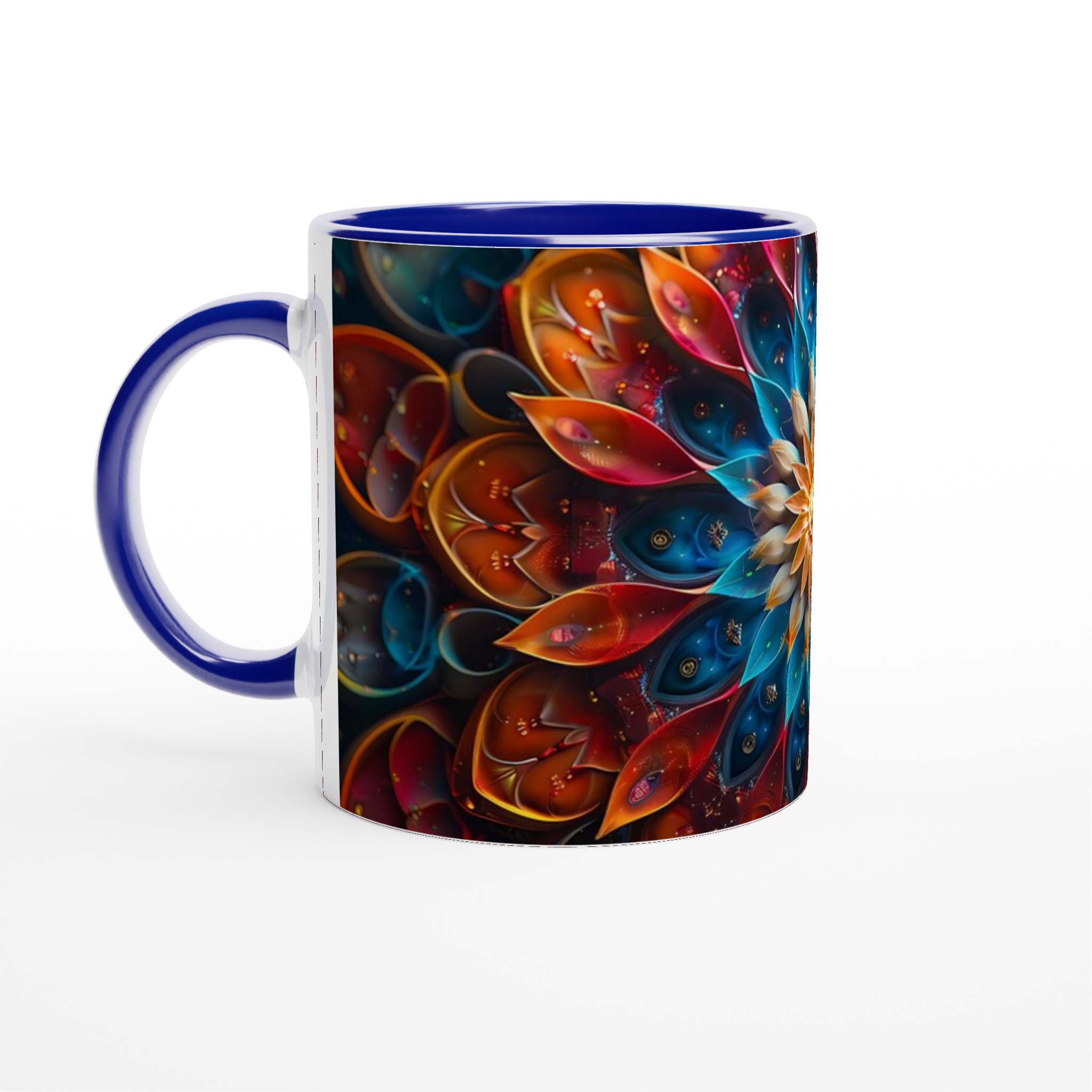 Abstrakt Mandala Keramikmugg - Livfull Design i Blått & Orange, Välj din favoritfärg! 2 11d50ef2-60c1-4a51-a512-7c1b45377ce8