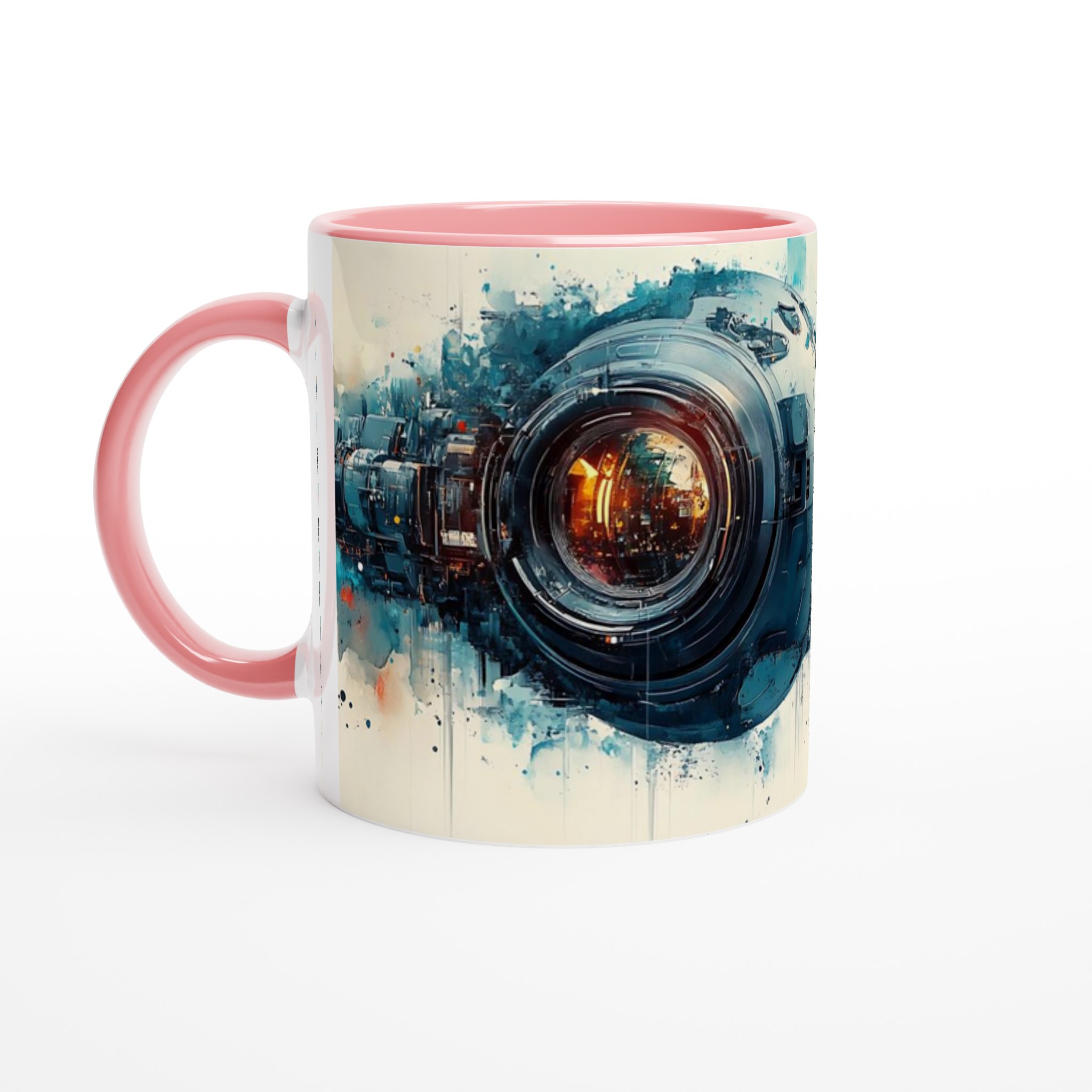 Vit 11oz keramisk mugg med futuristisk rymddesign i flera färger 6 11e78e89-bc0a-4d11-84c1-dfaa69055cb5