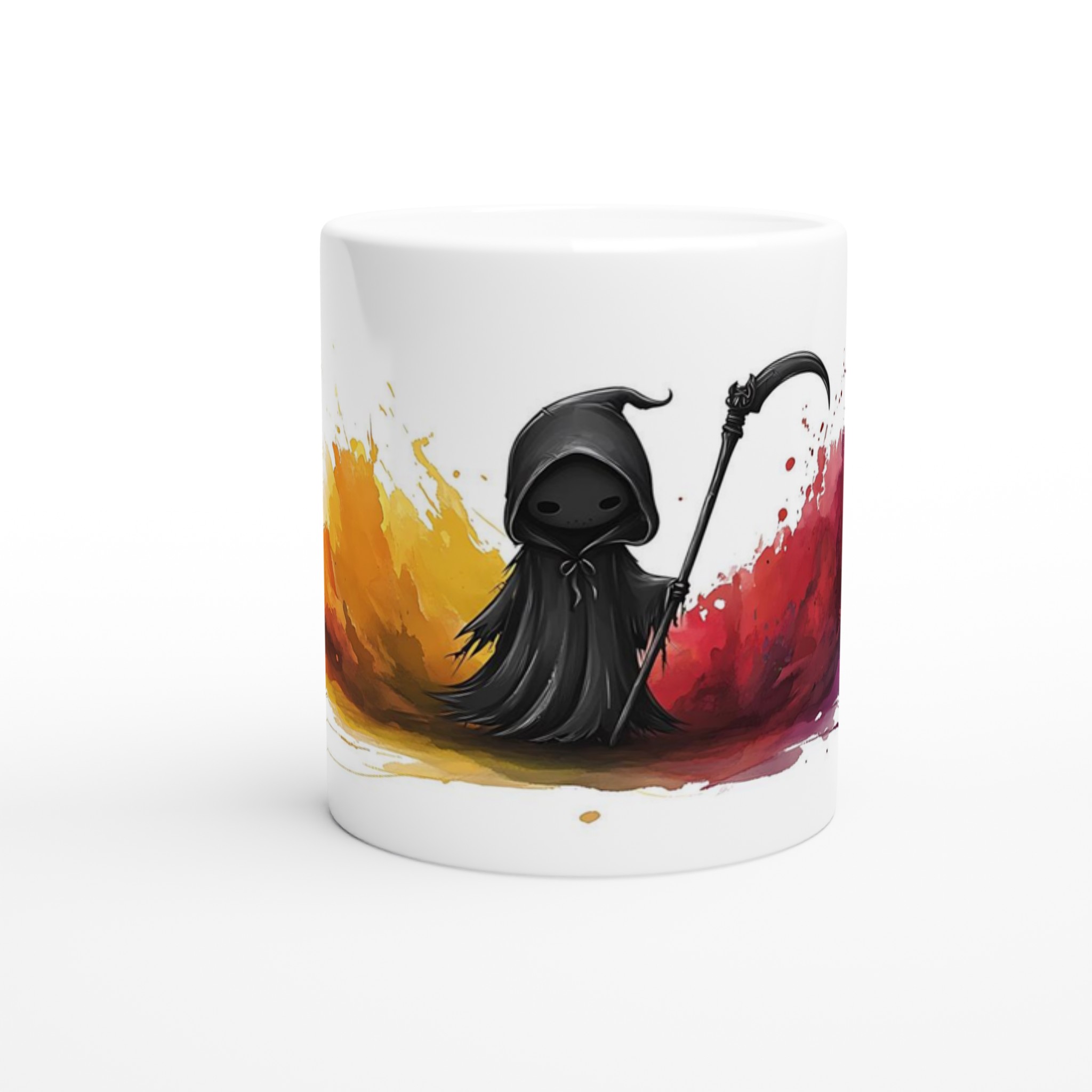 Chibi Reaper Colorful Splatter Mugg – Charmigt Mörk & Livfull Keramisk Kaffemugg i Ditt Val av Färg 8 11fff303-9d99-4336-afac-95ee27634c7b