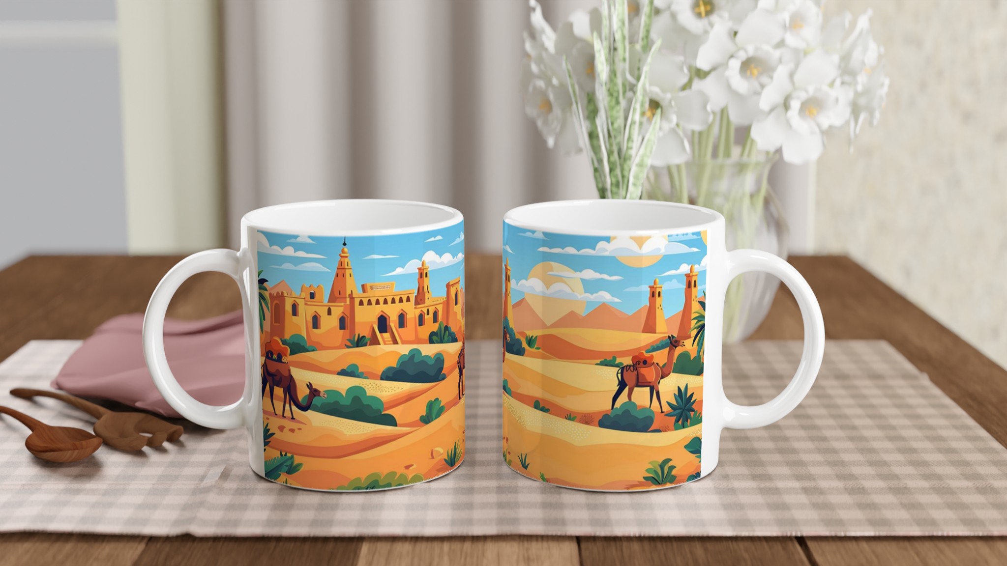 Ökensafari Keramikmugg - 11oz, Levande Design & Hållbar Kvalitet i Ditt Val av Färg 10 12988a51-48dc-4277-910e-91c963f15df4