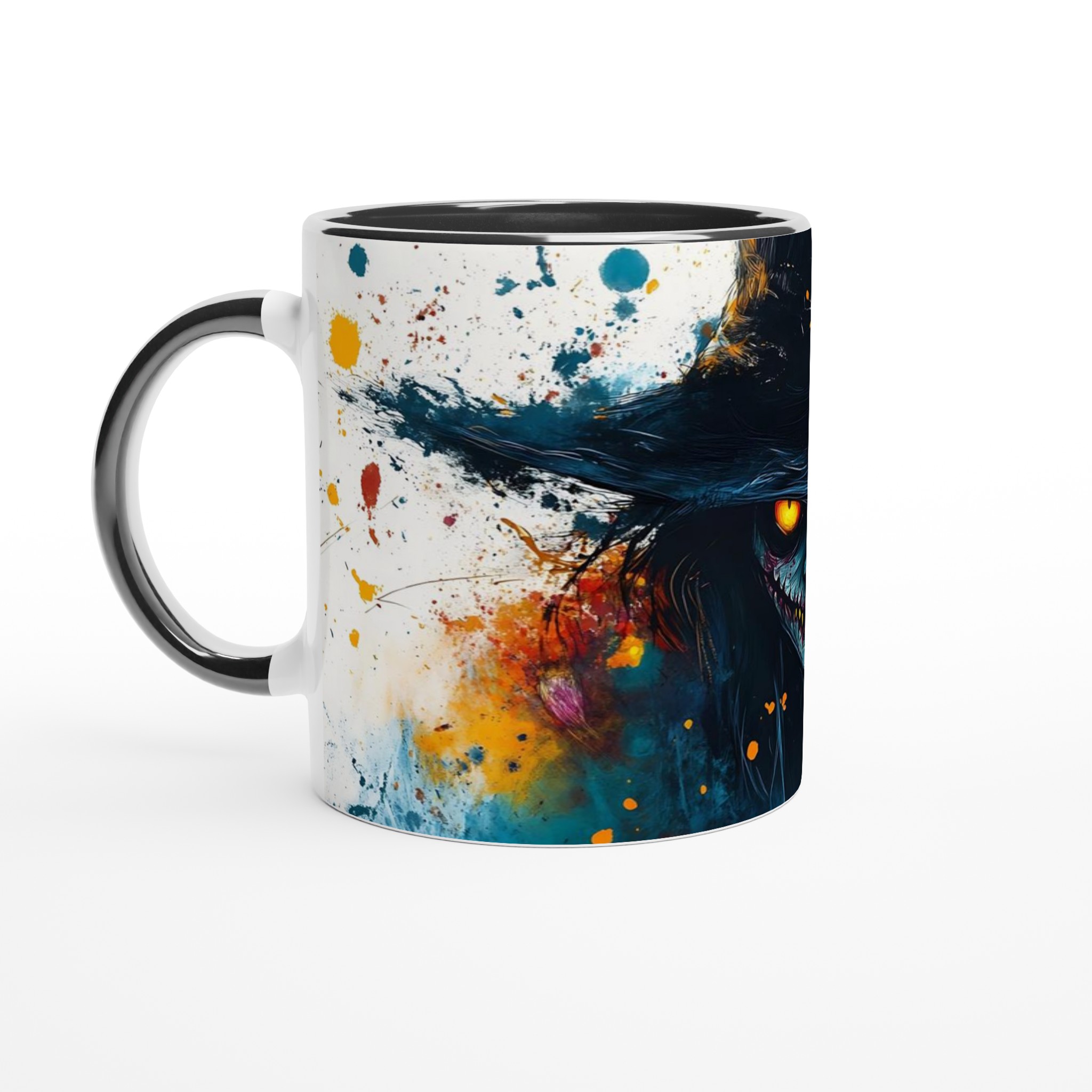 Skräckinjagande Akvarell Halloweenskräckmugg - 11oz Keramisk Mugg i Valfri Färg 4 12bbbd76-ba4d-442d-8c81-40c68a2f2453