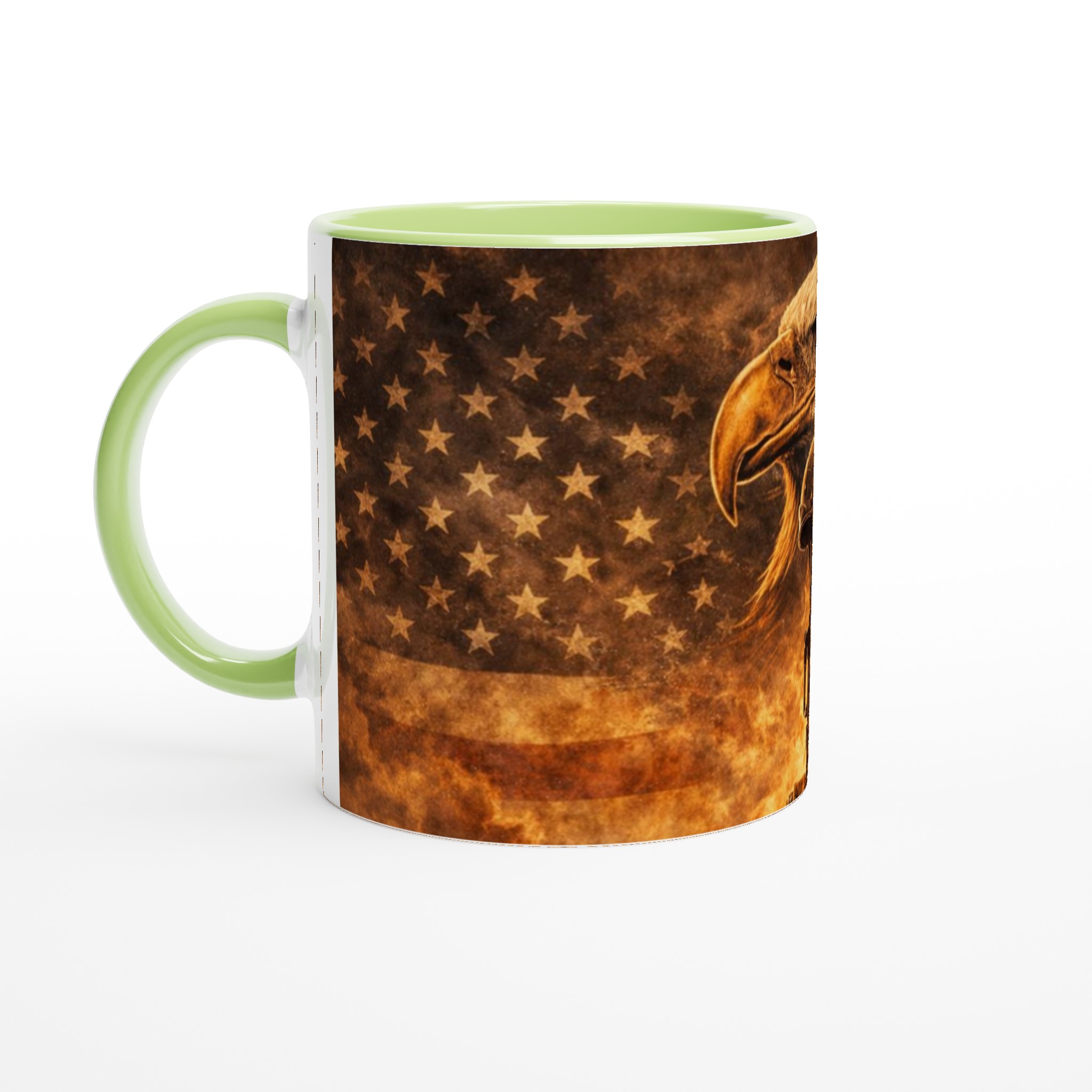 Vit 11oz Keramisk Mugg med Stark Patriotisk Design – Välj Bland Sju Livfulla Färger 7 12bf8540-1f21-4a5b-981a-6342512b6b97