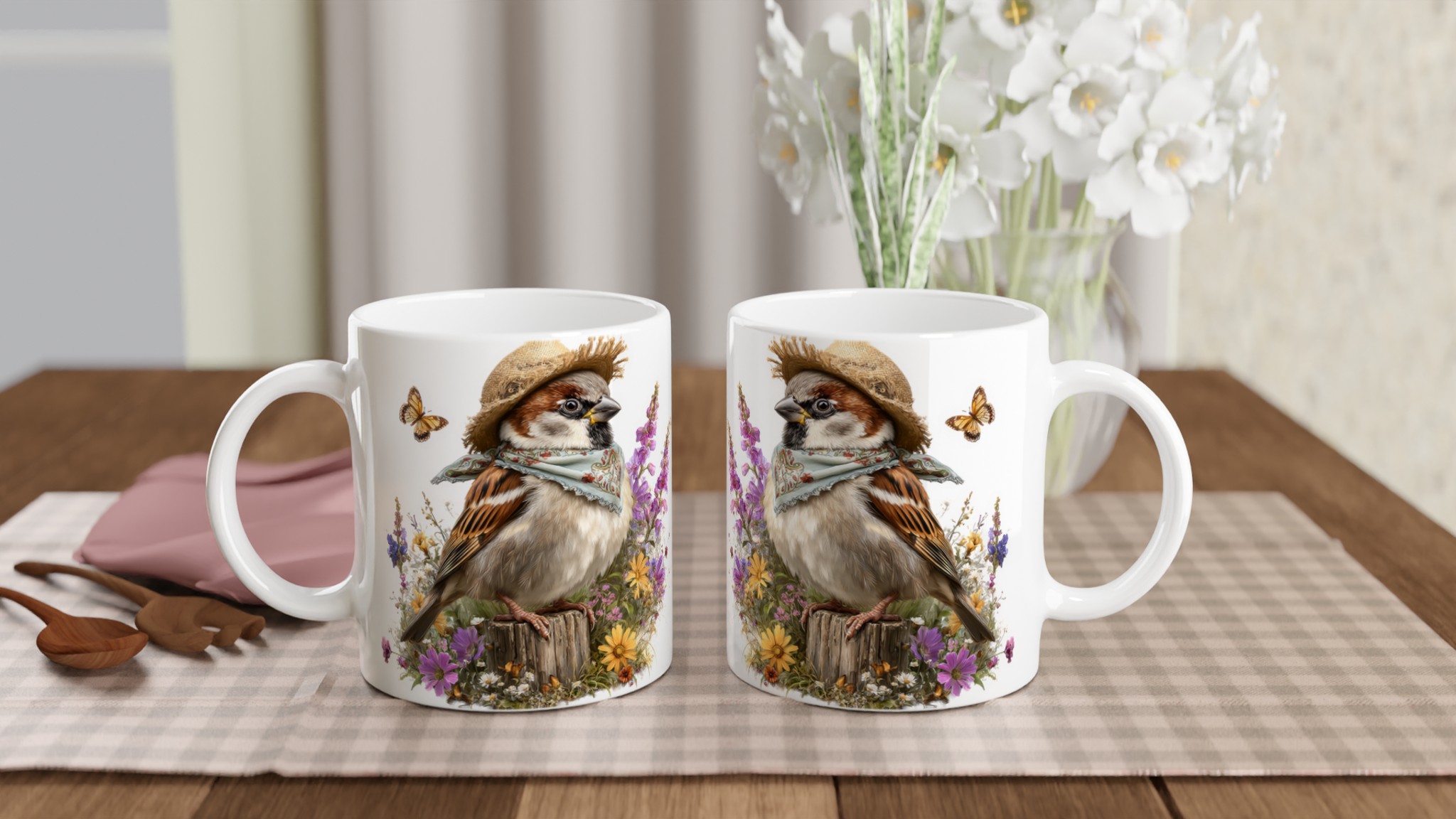 Charming Sparrow Ceramic Mug 11oz – Choose Your Color for a Delightful Daily Sip 10 12f52cc6-53fa-4aed-98d7-ac6621e1a0d1