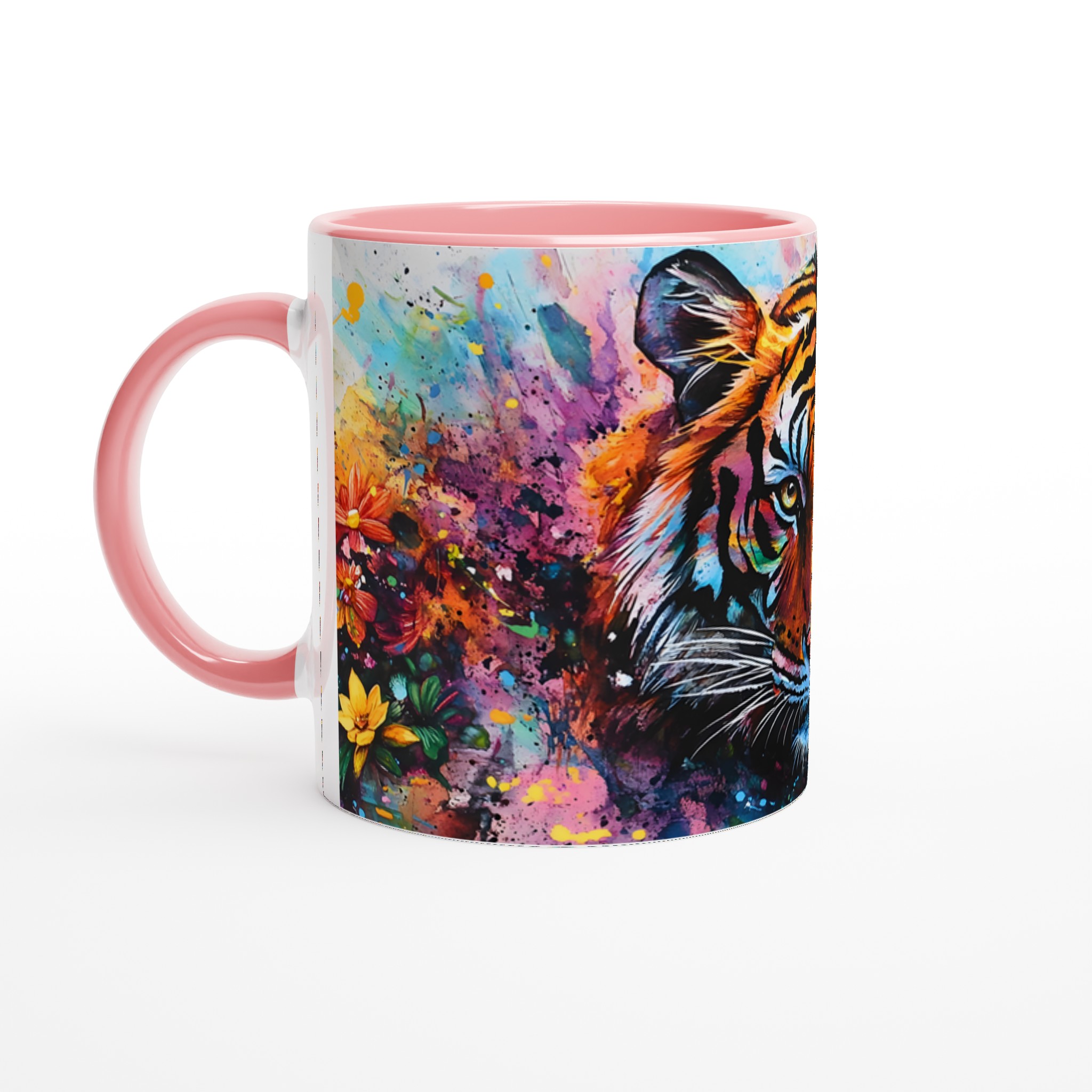 Färgsprakande Tiger Keramikmugg - 11oz Konstnärlig Kaffekopp för Djurälskare i Valfri Färg 6 1315617b-34bb-457f-a4b0-ac631b0dff73