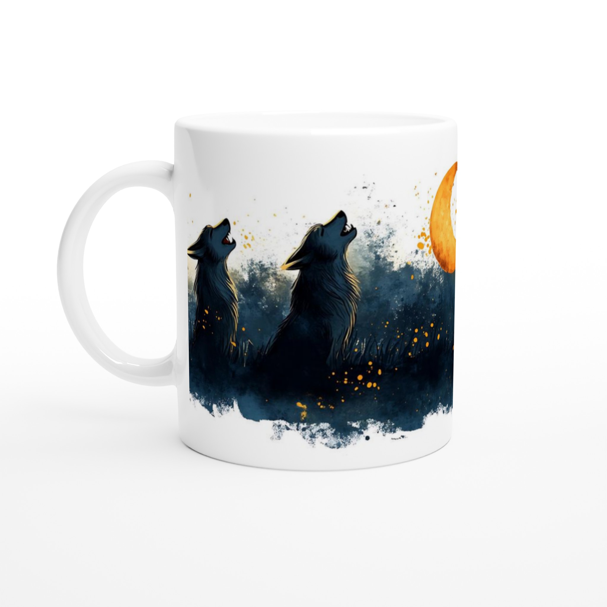 Månhylande Vargar Keramisk Mugg - Mystisk Skymningsdesign i 7 Färger 1 1339f0d2-5122-4e5e-baed-4d5dac604f3f