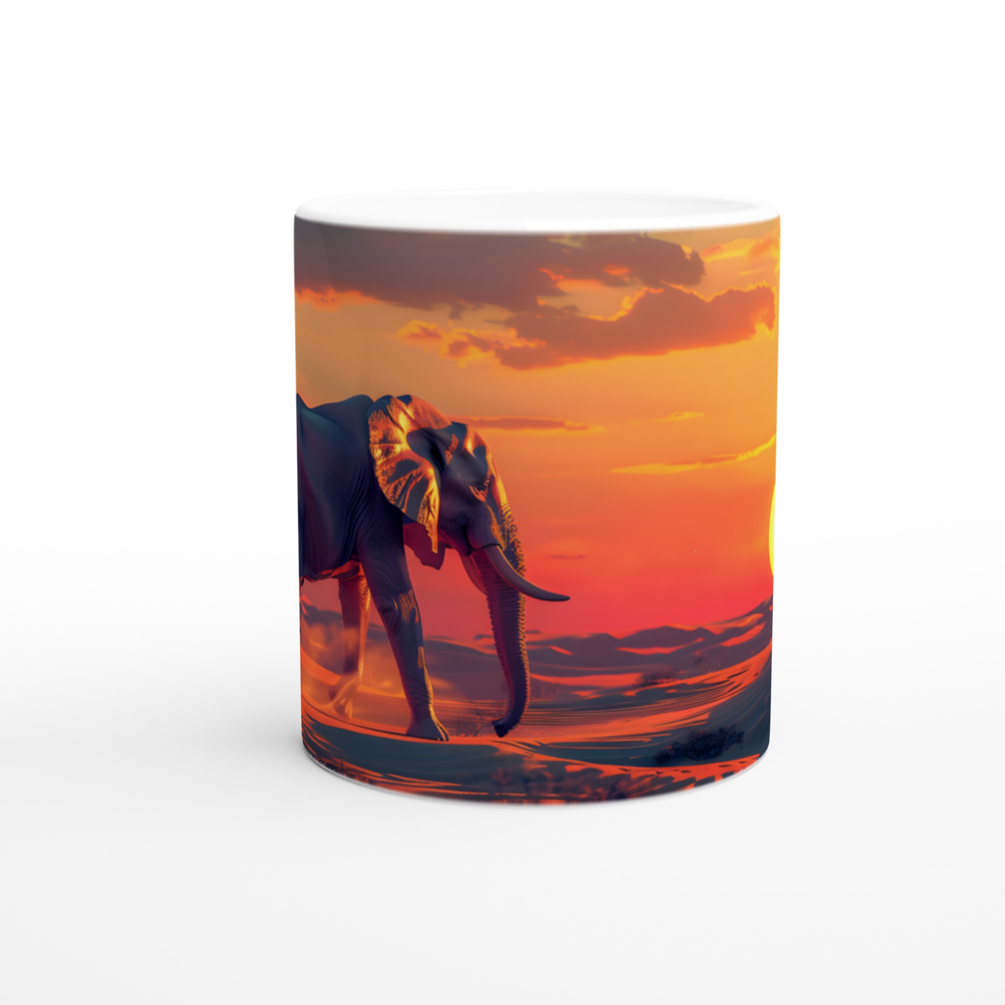 Majestätisk Elefant Mugg – Safari Solnedgång Design i 7 Färgstarka Nyanser 8 13a21fb6-c622-44a2-9962-4c8988cf6c32