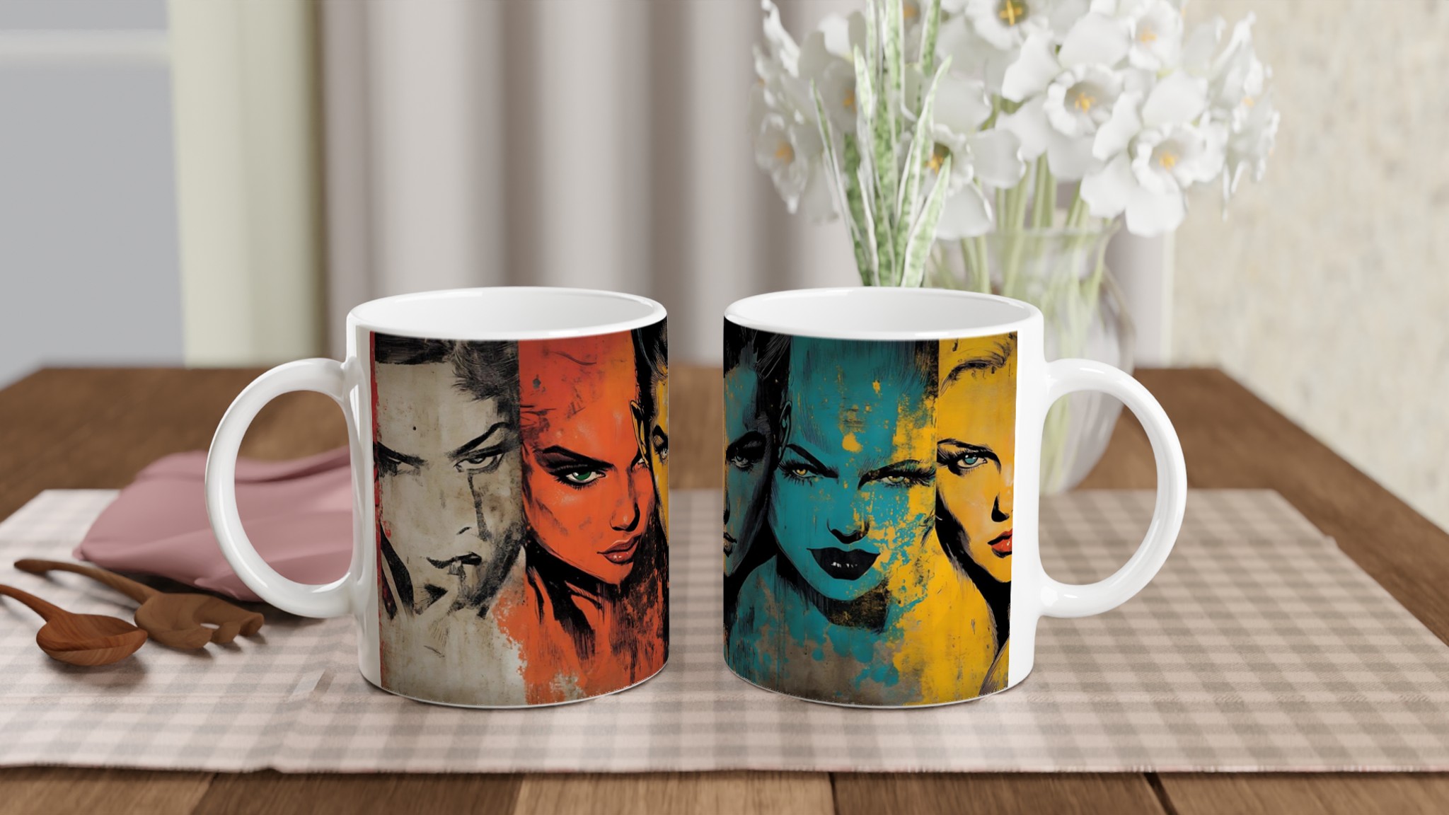 Pop Art Diva Keramikmugg – Uttrycksfull Design i Valfri Färg! 11 13a25b3e-0949-437f-bce9-65811365c8f4