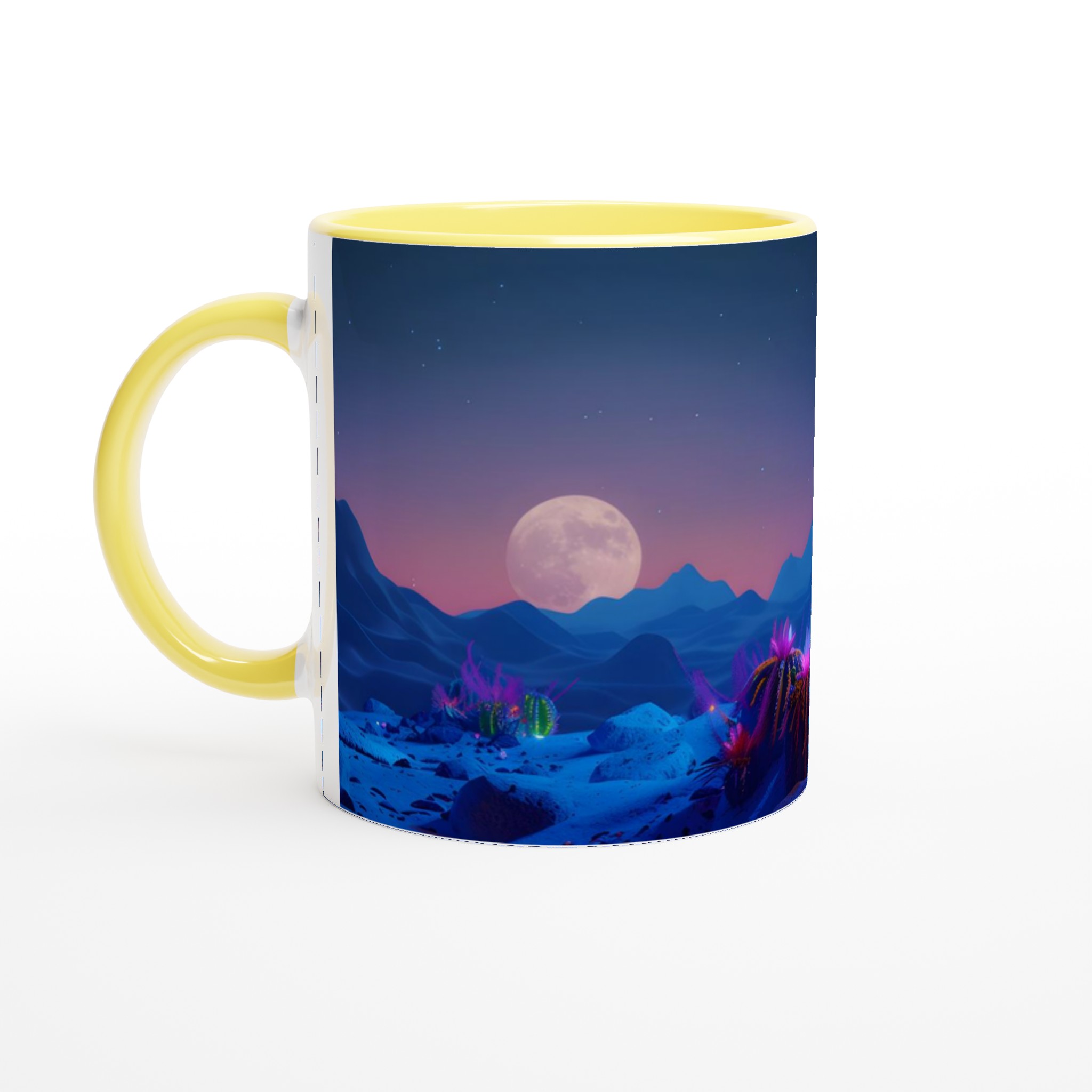 Neon Cactus Drömmugg – 11oz Keramisk Mugg med Magisk Ökenmotiv & Färgval 3 14207a84-d9aa-4329-bac1-ff0024d4faaf