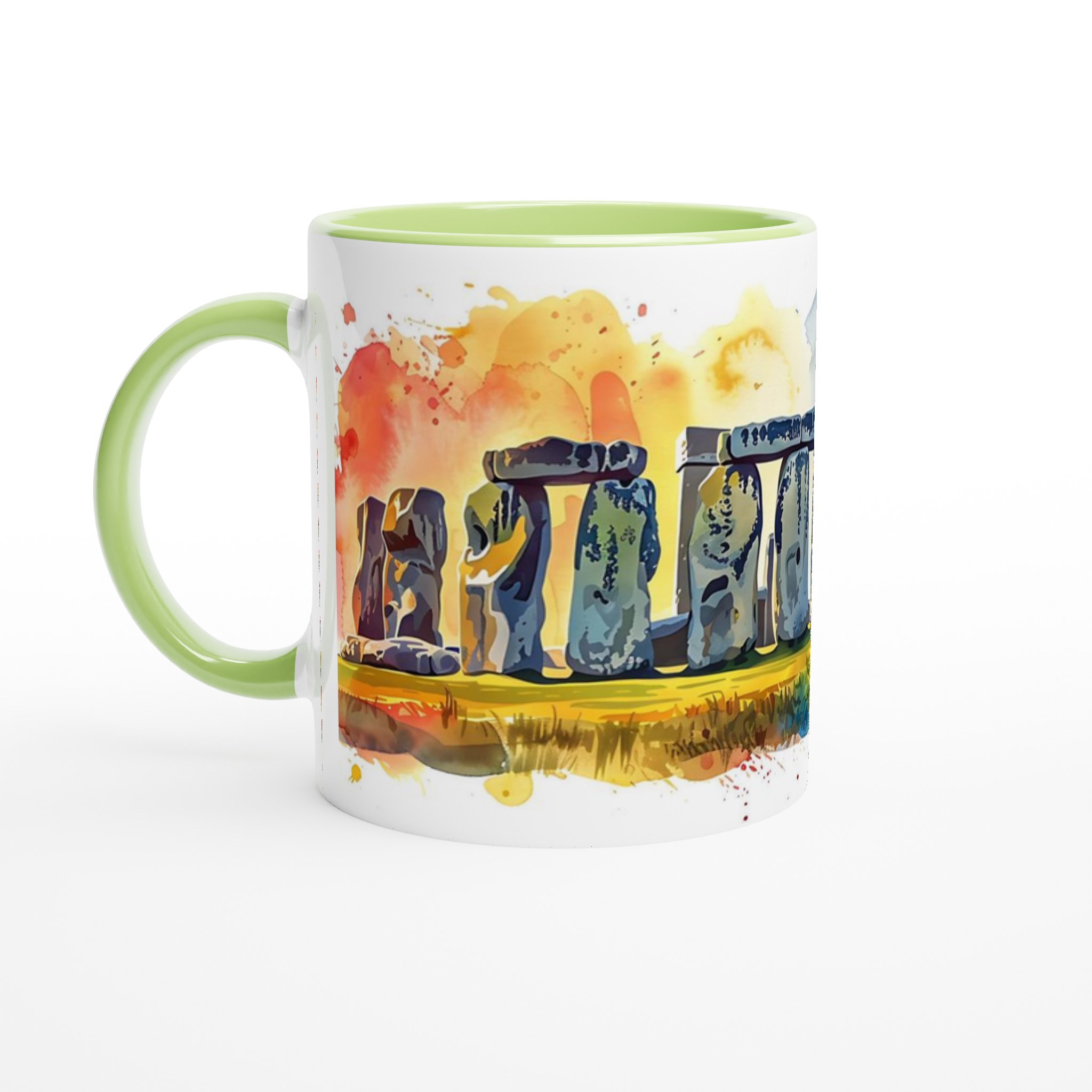 Stonehenge Watercolor Mugg – Konstig Inspirerad Design i 7 Färgglada Nyanser 7 147bf492-a7ab-4a82-b1ae-3c05d22ce7ef