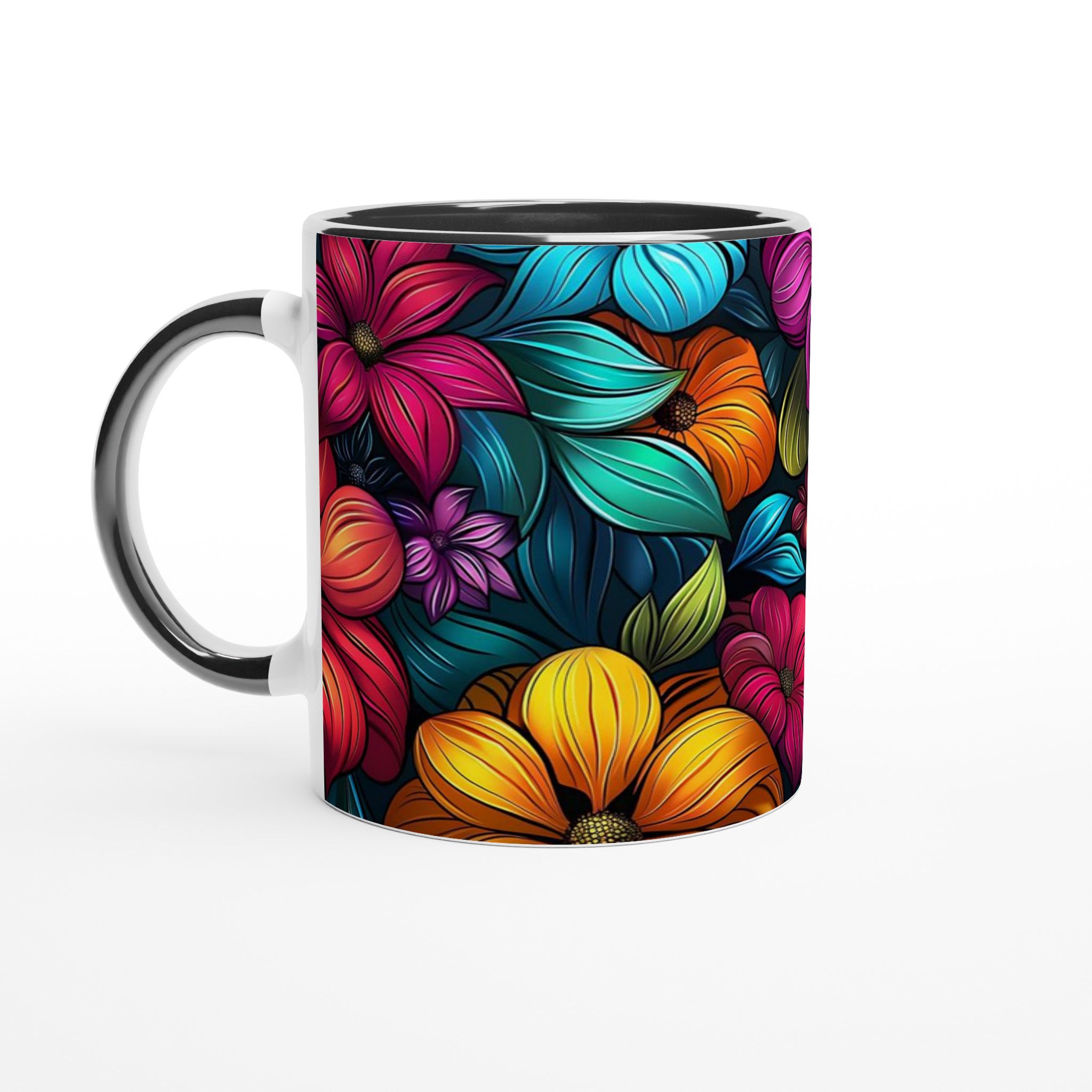 Tropisk Blomster Mugg - Livfull Keramisk Kaffemugg med Färgstark Design, 11oz 4 1484f1d0-a4bb-45d9-9d72-4be637830a52