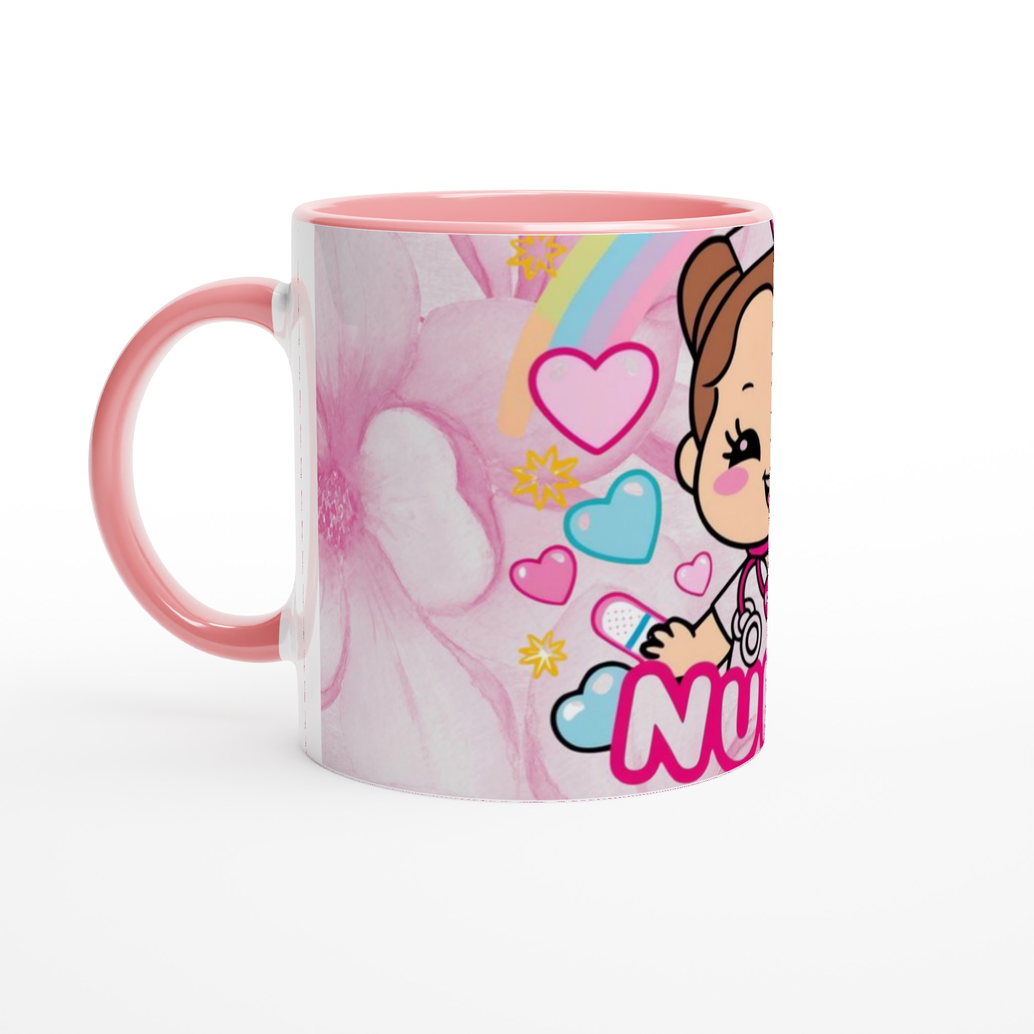 Charmig Ceramic Mug 11oz med Söthet och Nurse Theme – Välj Bland Sju Färger 6 14a590d9-13ec-4fab-8916-1d9fba240e5a