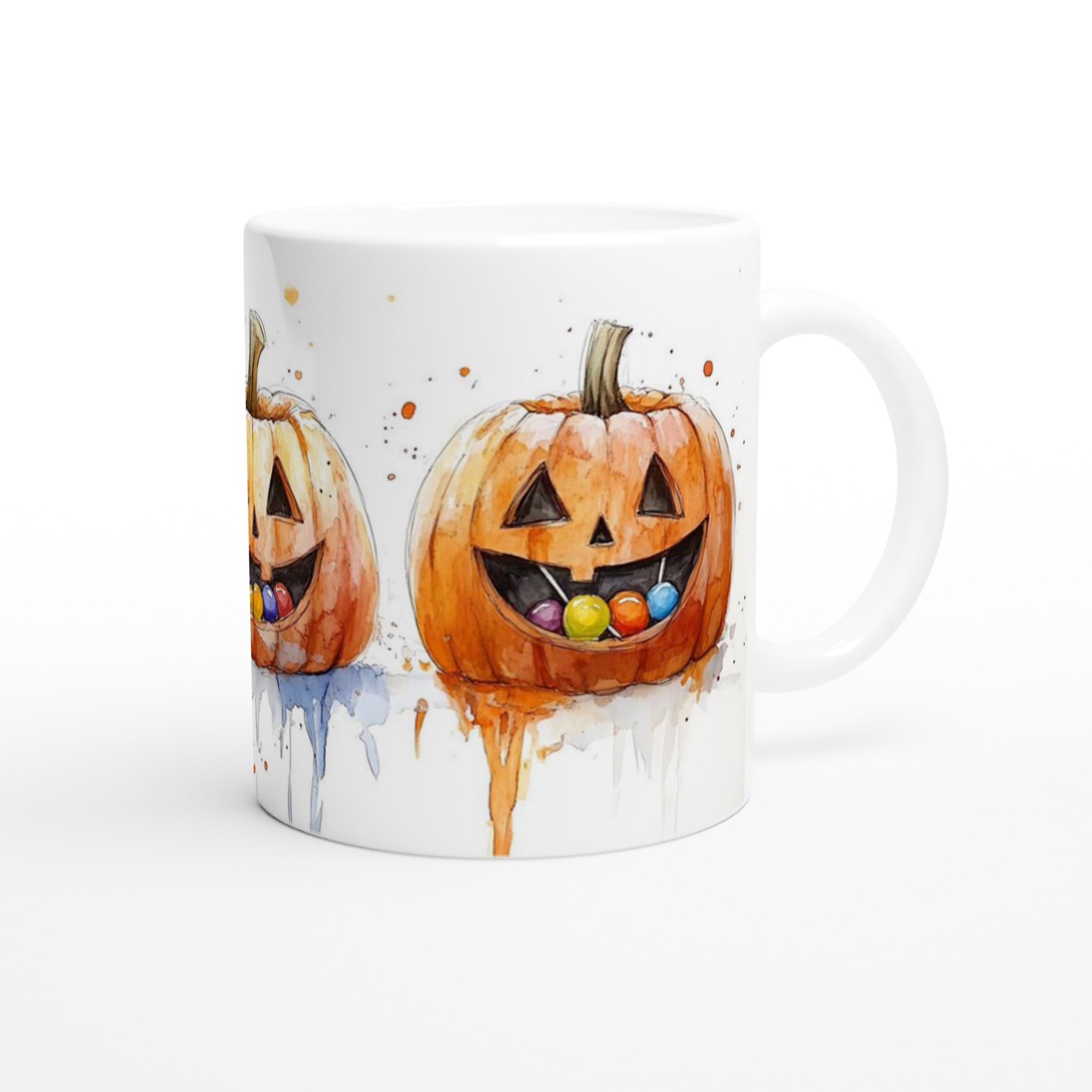 Glad Akvarell Pumpa Mugg – Levande Halloween Motiv på 11oz Keramisk Mugg 9 14ab48c4-cb07-4598-ace8-693e747fdd2f