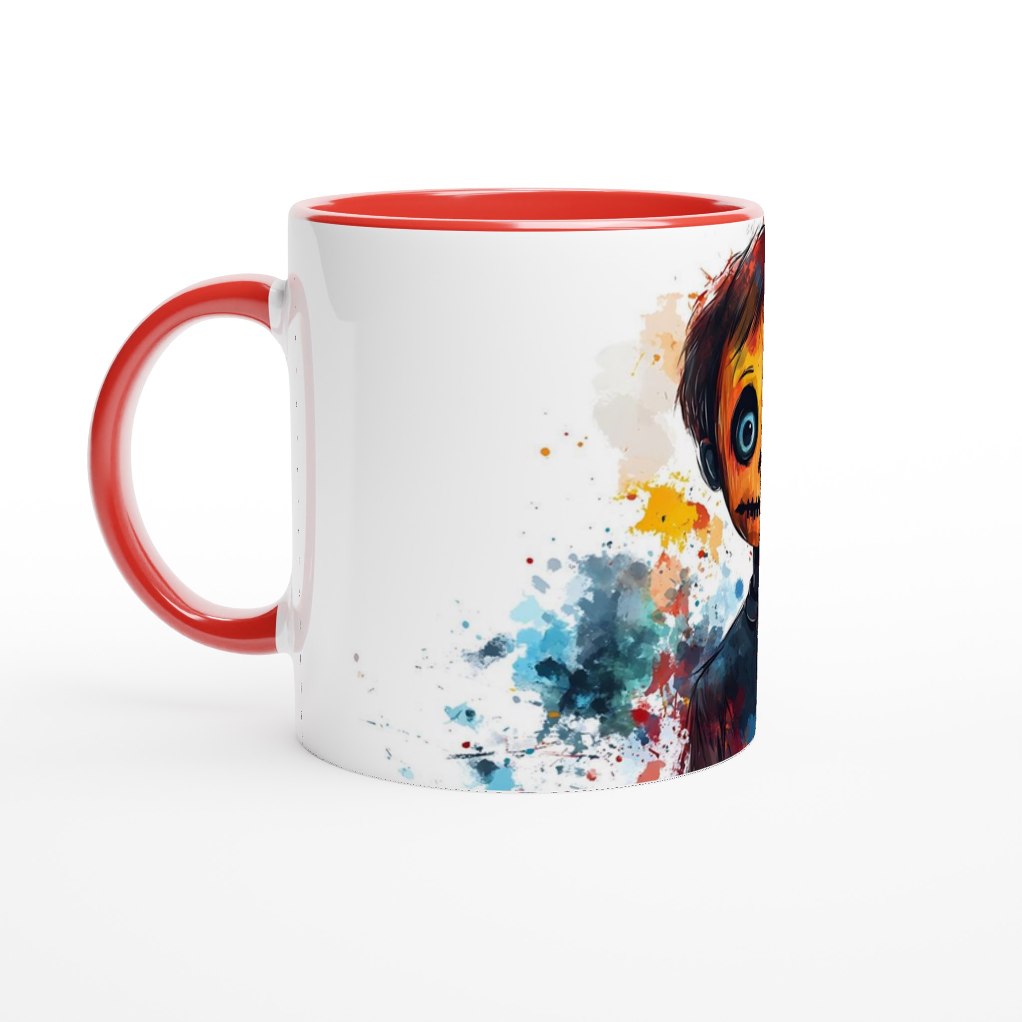 Unik Akvarell Skräckfigur Keramisk Mugg - Färgglad Skräck Konst för Kaffeälskare, Välj Din Färg! 5 14ce224f-6215-4768-8435-a18b5f7b4154