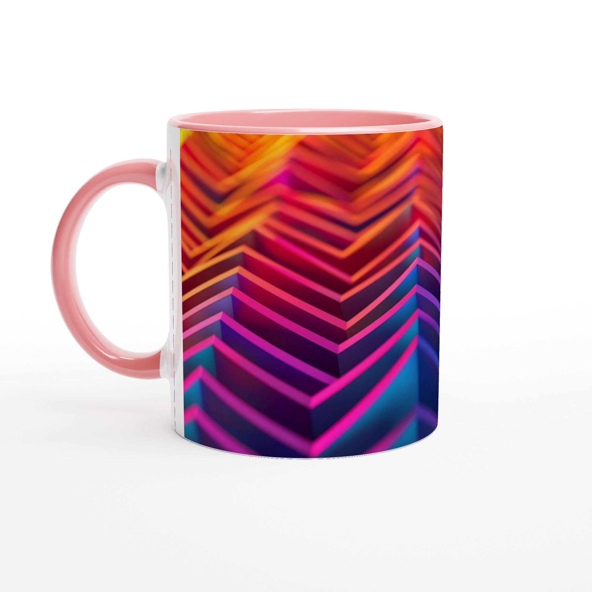 Neon Våg Keramisk Mugg – 11oz Kaffemugg i Ditt Val av Färg 6 14d75d2c-c550-45f1-8ca1-3c4b471c3ebc