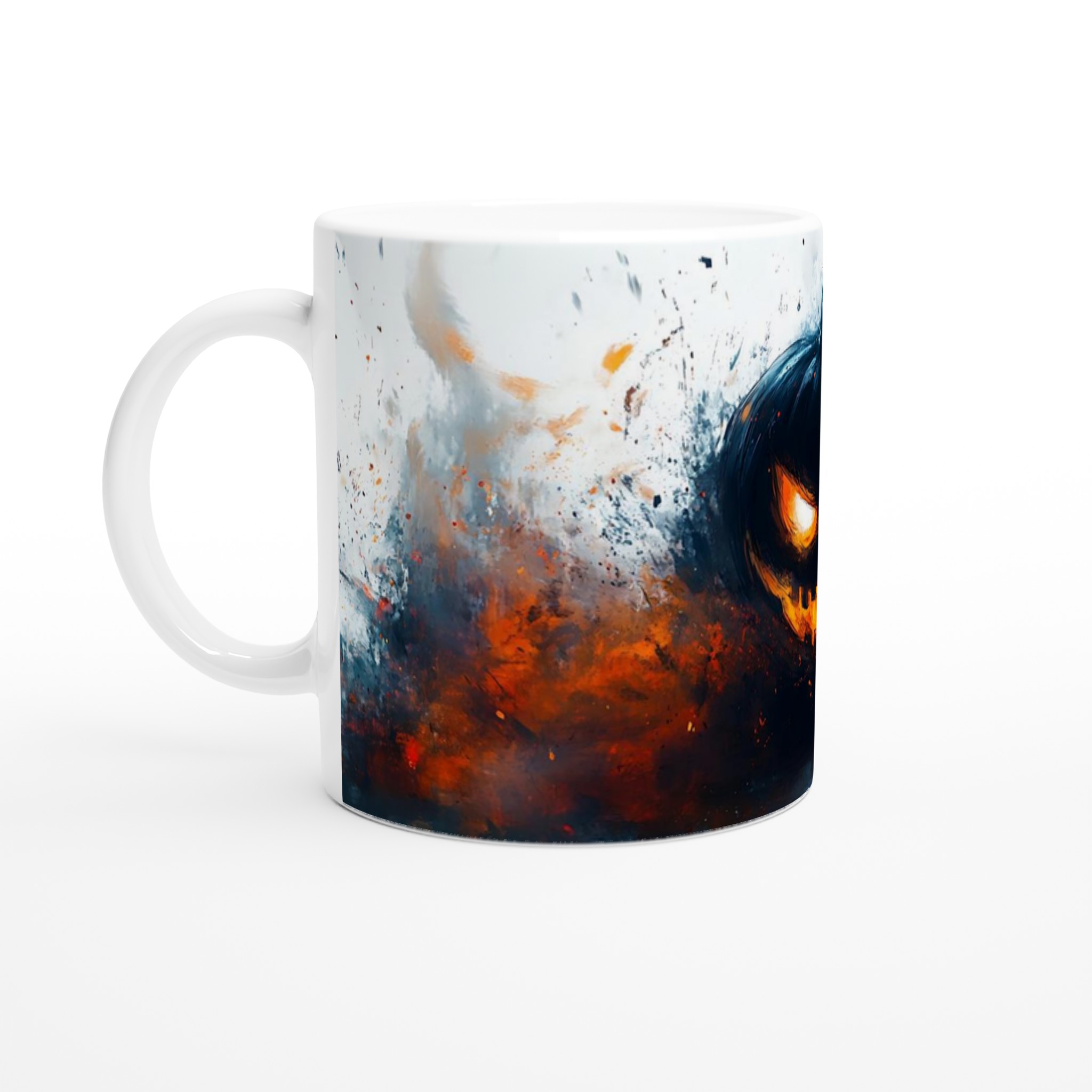 Spooky Halloween Pumpa Mugg – 11oz Keramisk Mugg med Lysande Jack-o'-lantern Design 1 14e16134-9249-4859-bd9b-b0ca09255df4