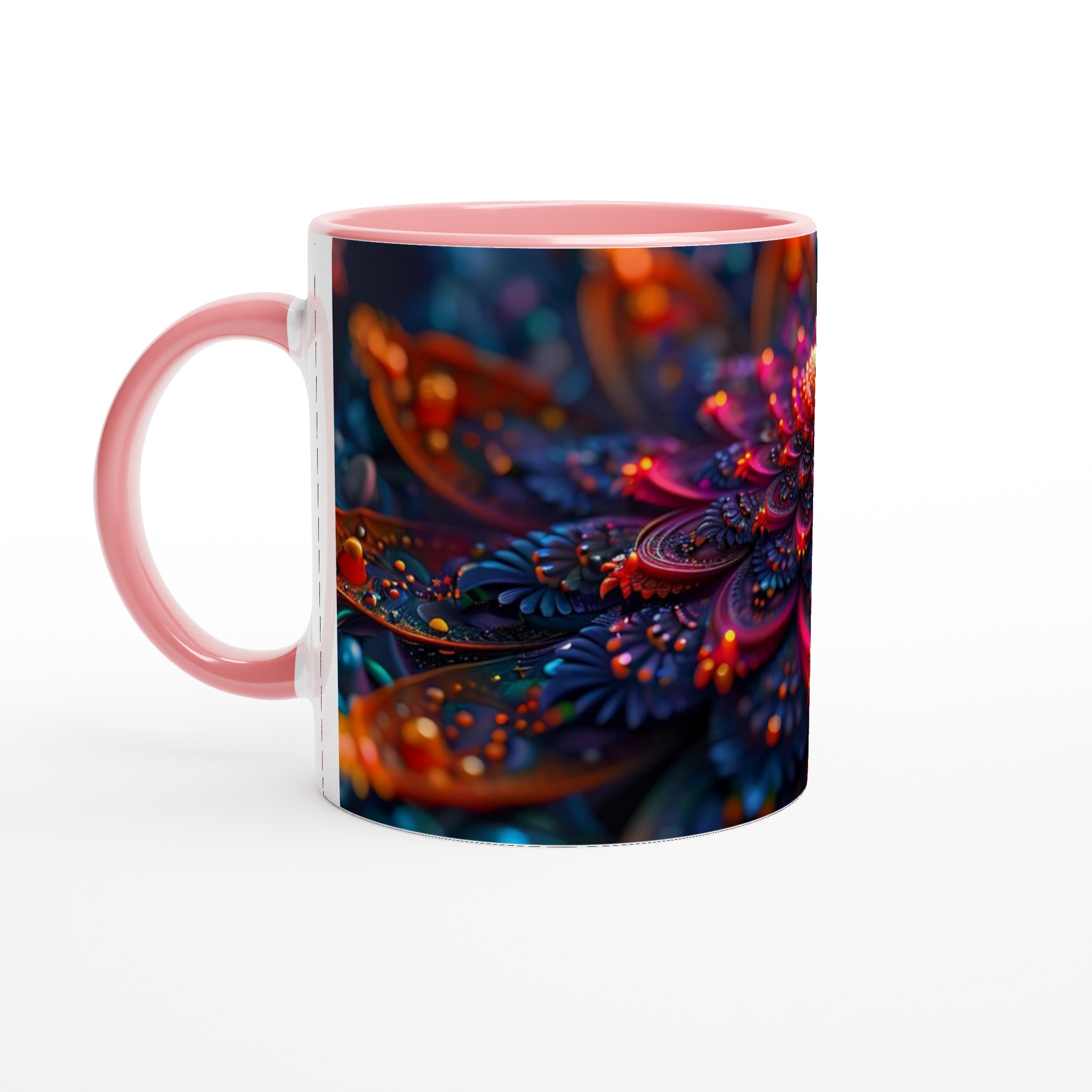 Kosmisk Blomsterdröm – 11oz Keramikmugg med Bländande Design i Valfri Färg 6 14f916f3-406f-48fd-ad64-136e45662109