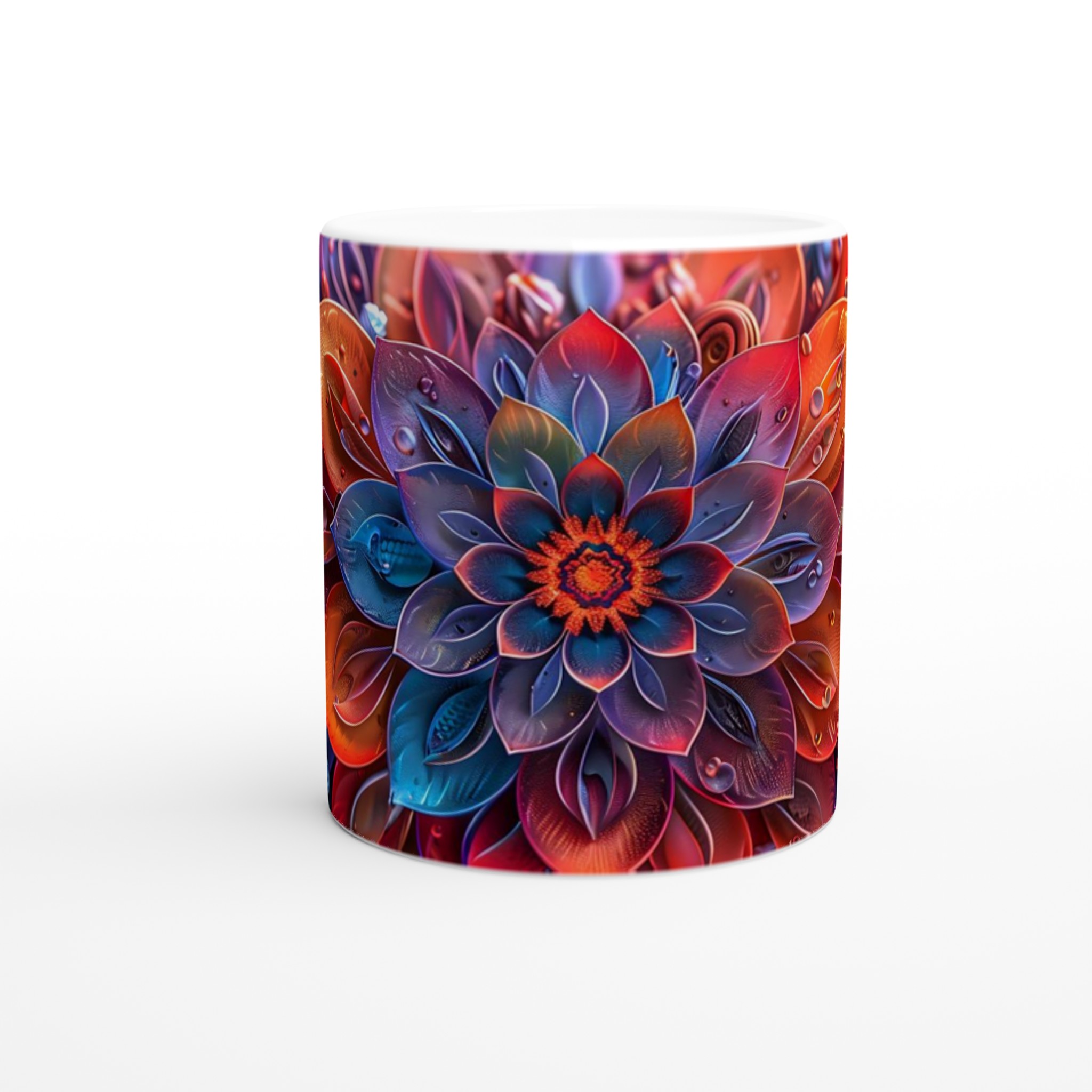 Abstrakt Mandala 11oz Keramisk Mugg – Konstfull Design i Levande Färger för Kaffeälskaren 8 15021da4-9028-45e5-8d85-99e52e9f59e8