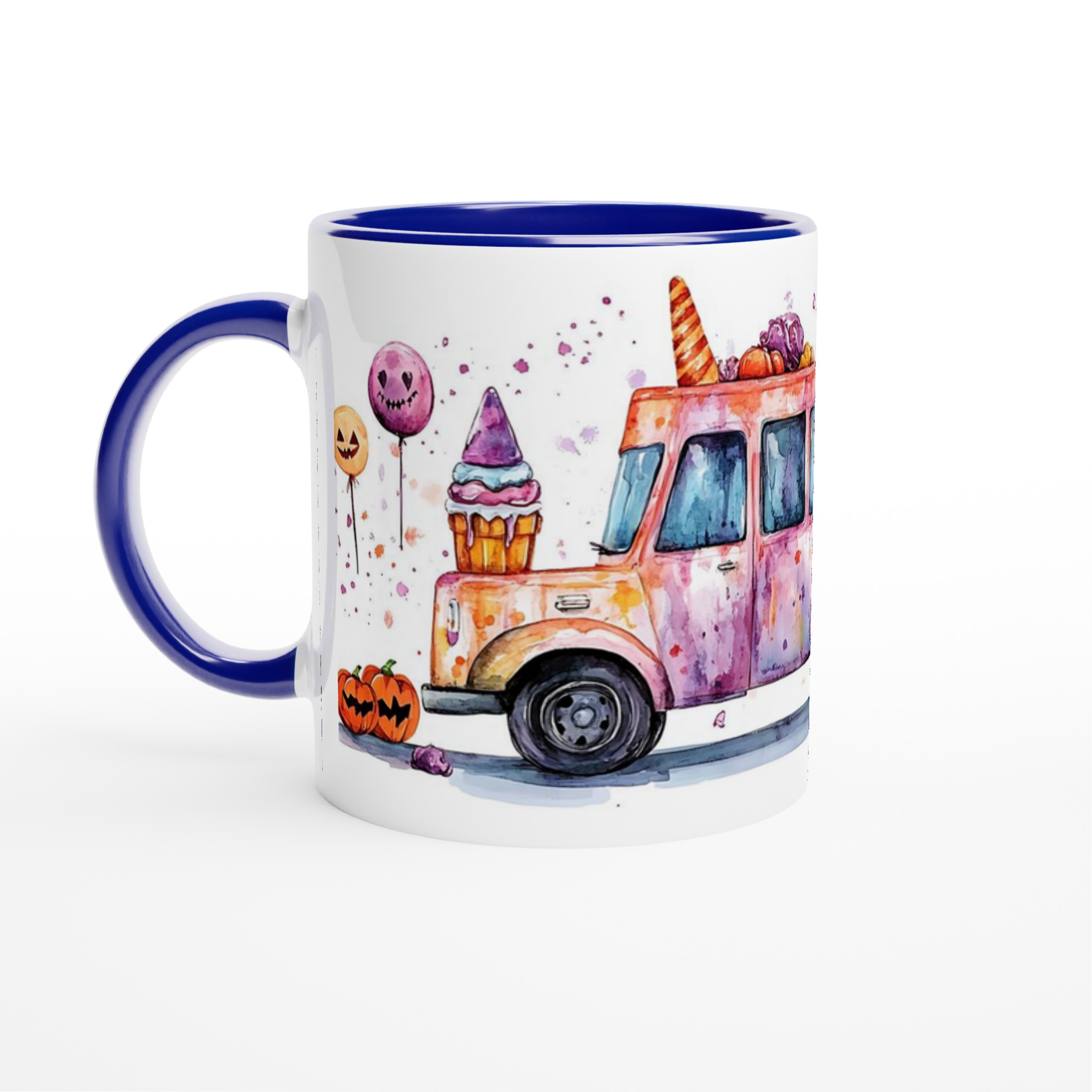 Magisk Halloween-Mugg: En Godisbil i Akvarell | 11oz Keramisk Kaffemugg 2 156327f3-a62b-431a-bc2d-ea5e2bed49f5
