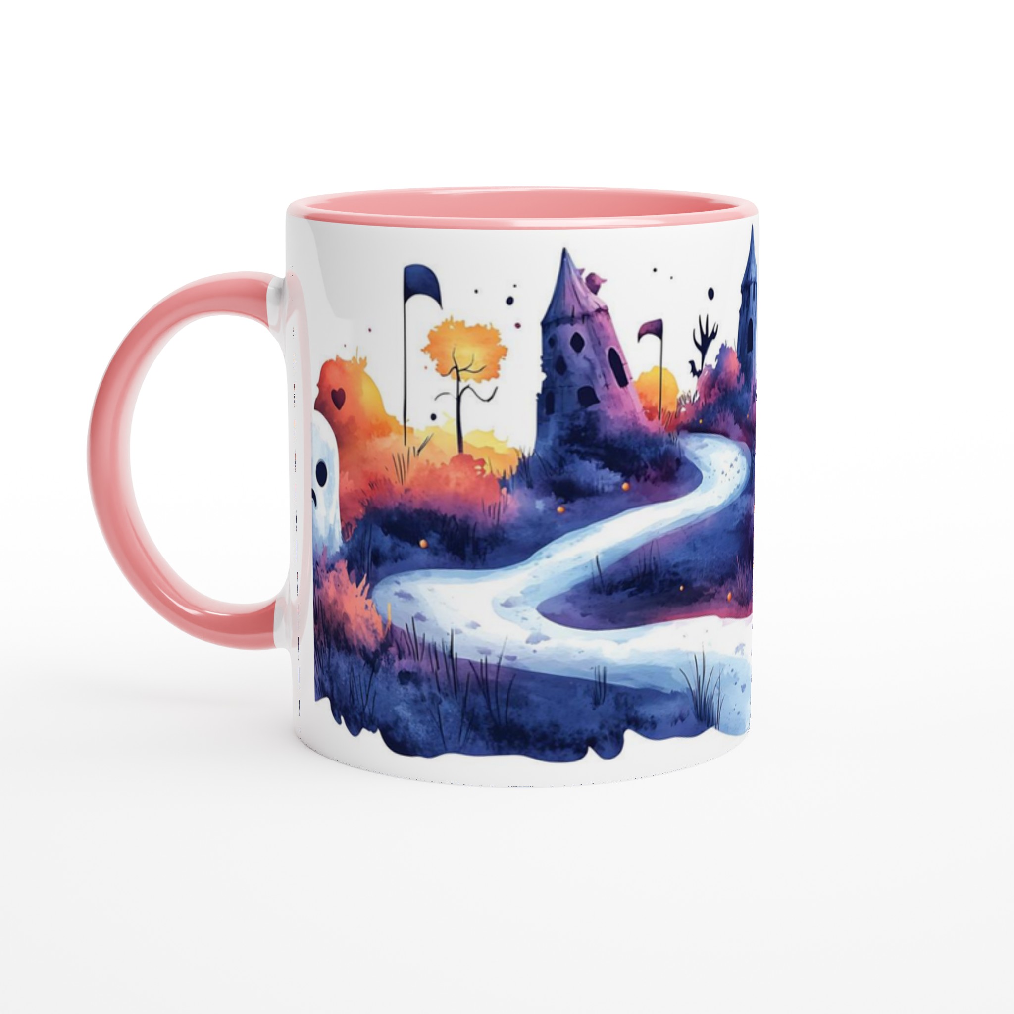 Mystisk Halloweennatt 11oz Keramisk Mugg – Drömlik Akvarell i Dina Favoritfärger 6 158409d8-9fd1-46b1-ba81-e8f90bc91084