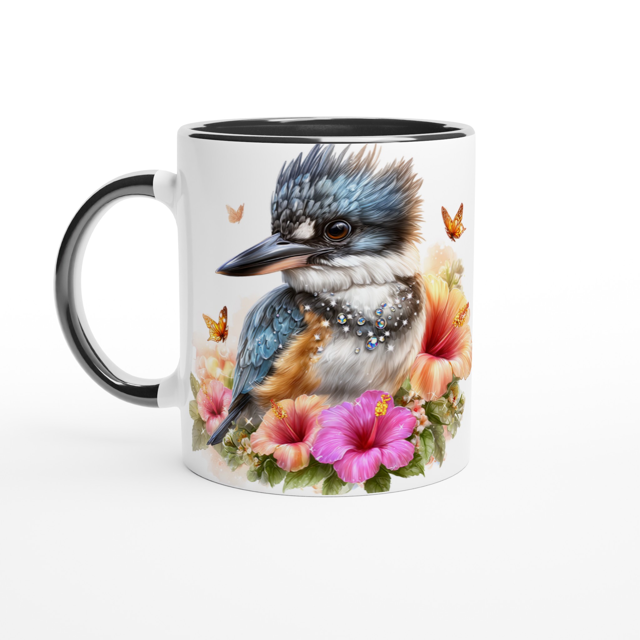 Kungsfiskare & Hibiskus Keramikmugg – Färgstark 11oz Kaffekopp för Naturälskare 4 15abd63e-7b7d-4908-bca6-faac39ee56be