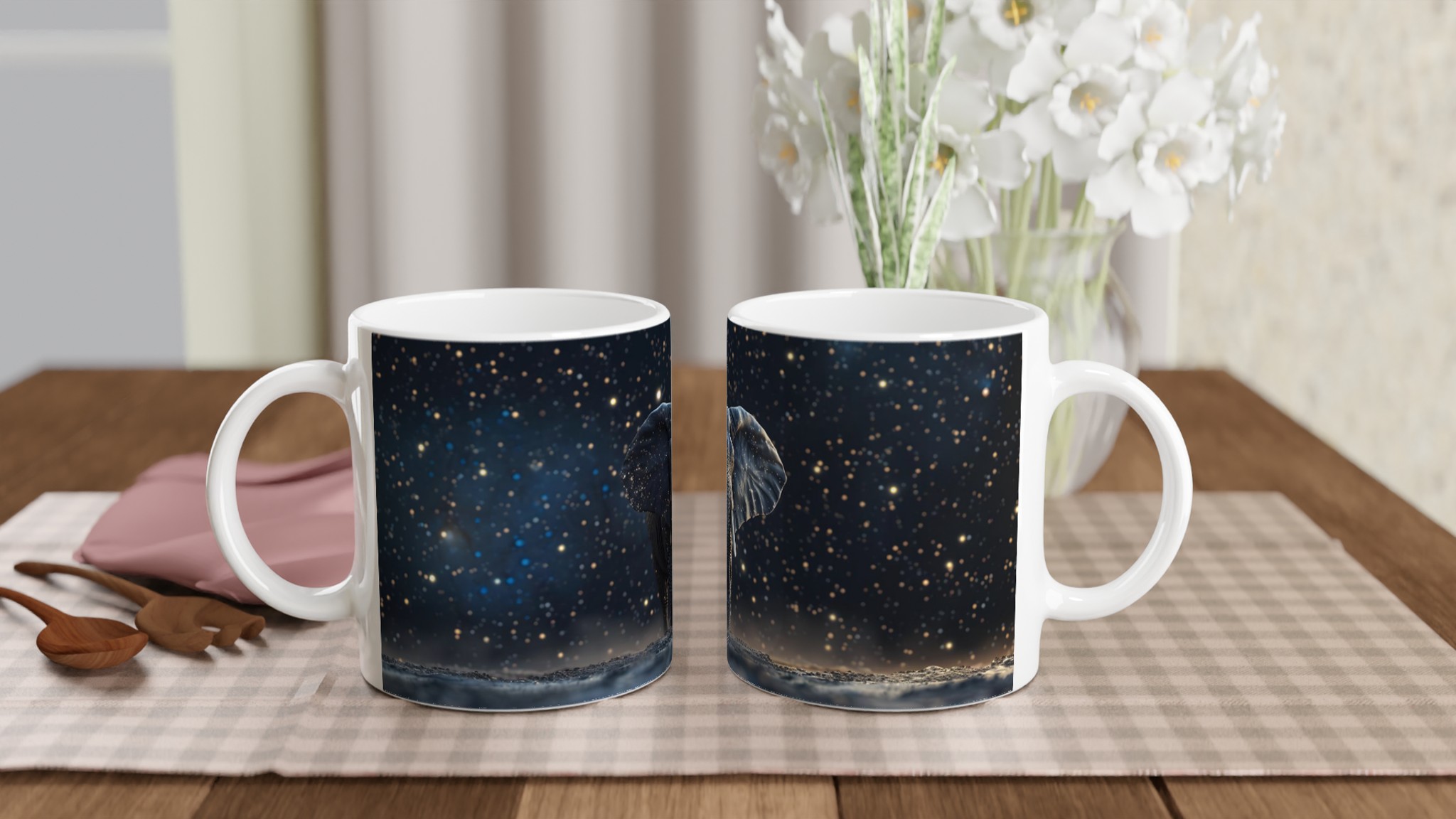 Stjärnklar Elefant Mugg – En Magisk Kopp för Dina Drömmar – Välj bland 7 Keramiska Färger! 10 15ac72ec-f426-4bca-995f-cf90ecd98e54
