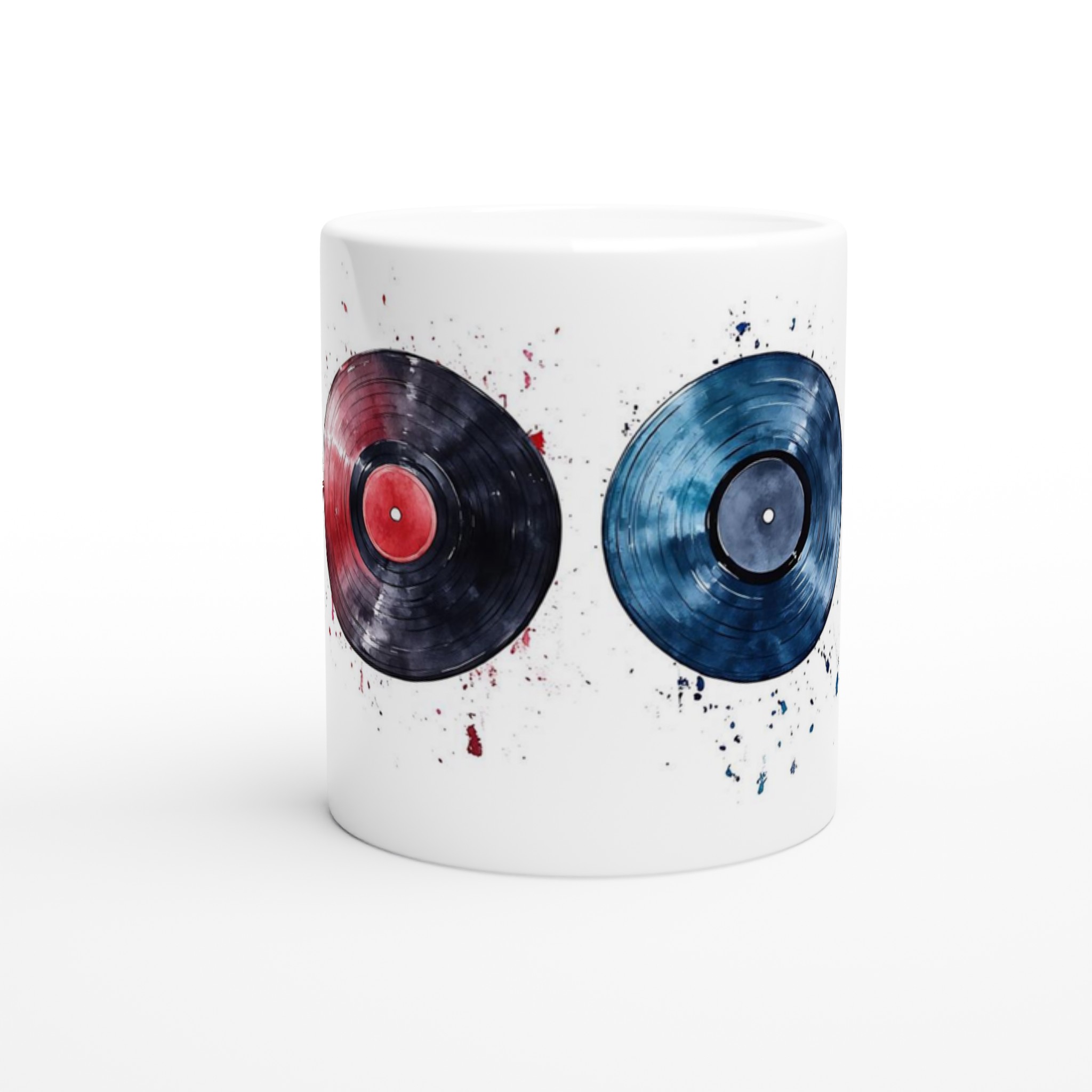 Vit 11oz keramisk mugg med färgstarka vinylskivor – välj bland sju livfulla nyanser 8 15b928e3-64d8-47cd-8948-f0f65a6ac1c8