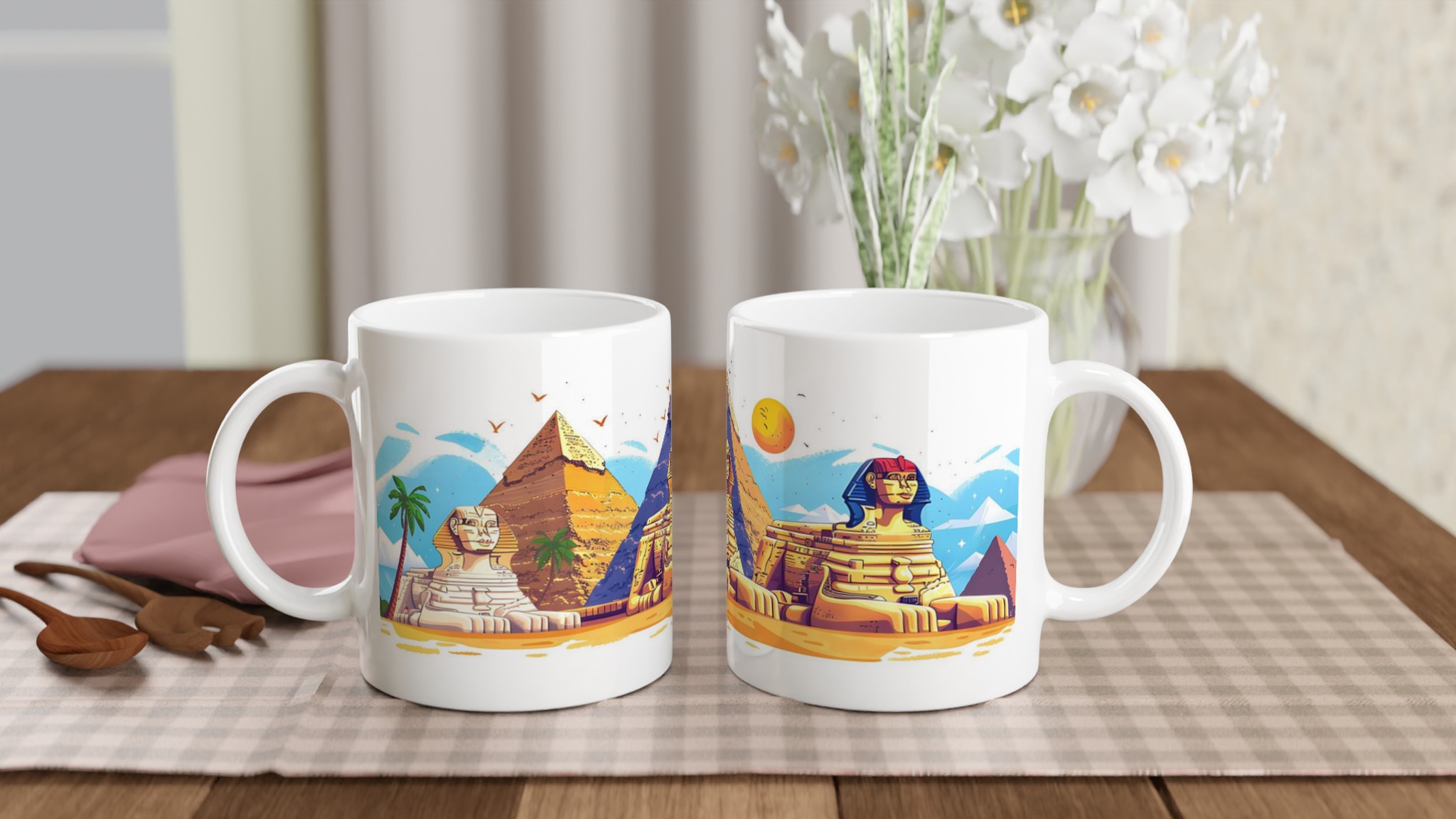 Egyptisk Pyramider & Sfinxer Mugg – Res tillbaka i tiden med din favoritdryck, välj bland 7 livfulla färger! 10 15f404aa-345b-4357-8a09-69a065234808