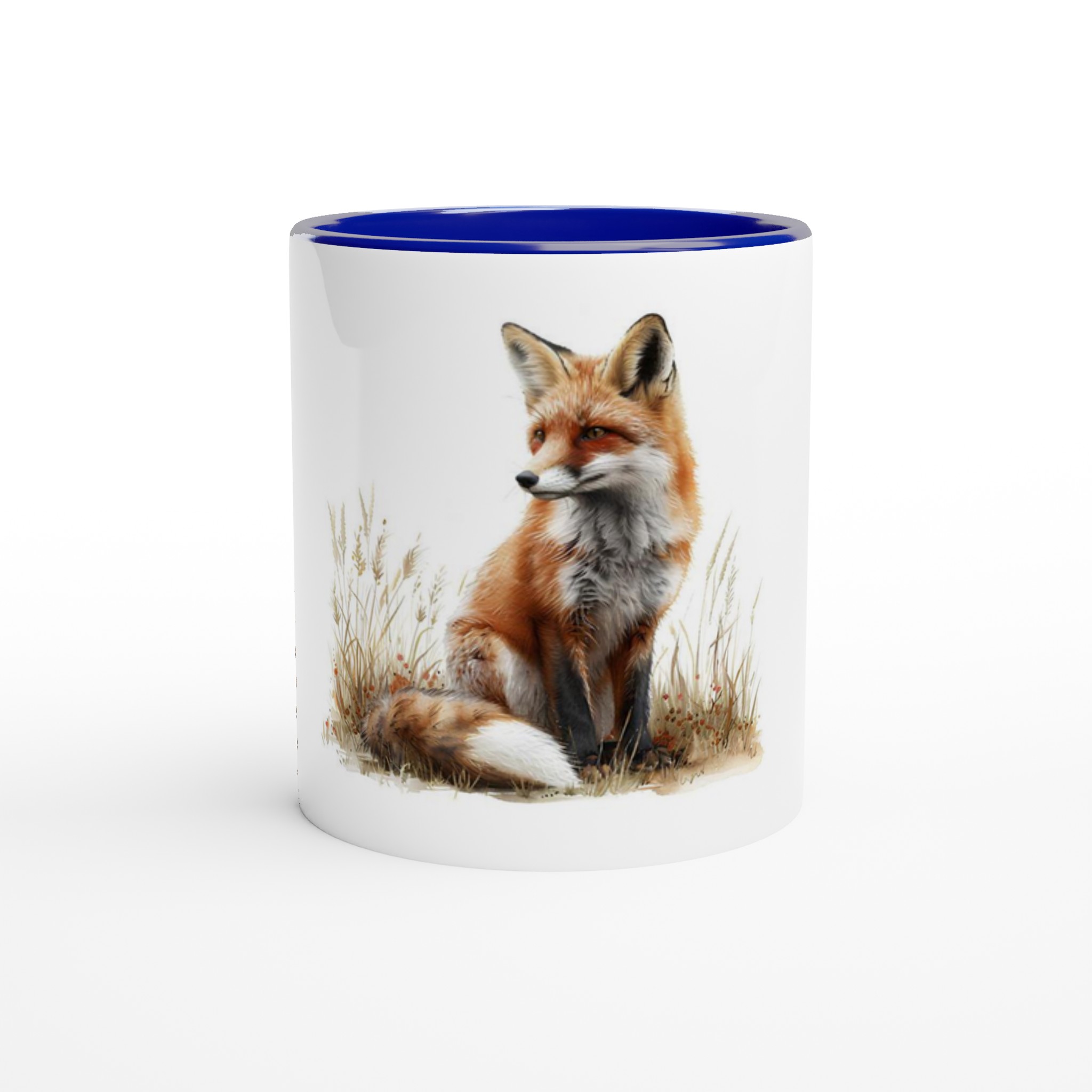 Vacker Akvarellräv 11oz Keramikmugg - Charmig Design med Färgad Insida 5 15fd654b-8029-4ed2-83e3-9a5a16499586