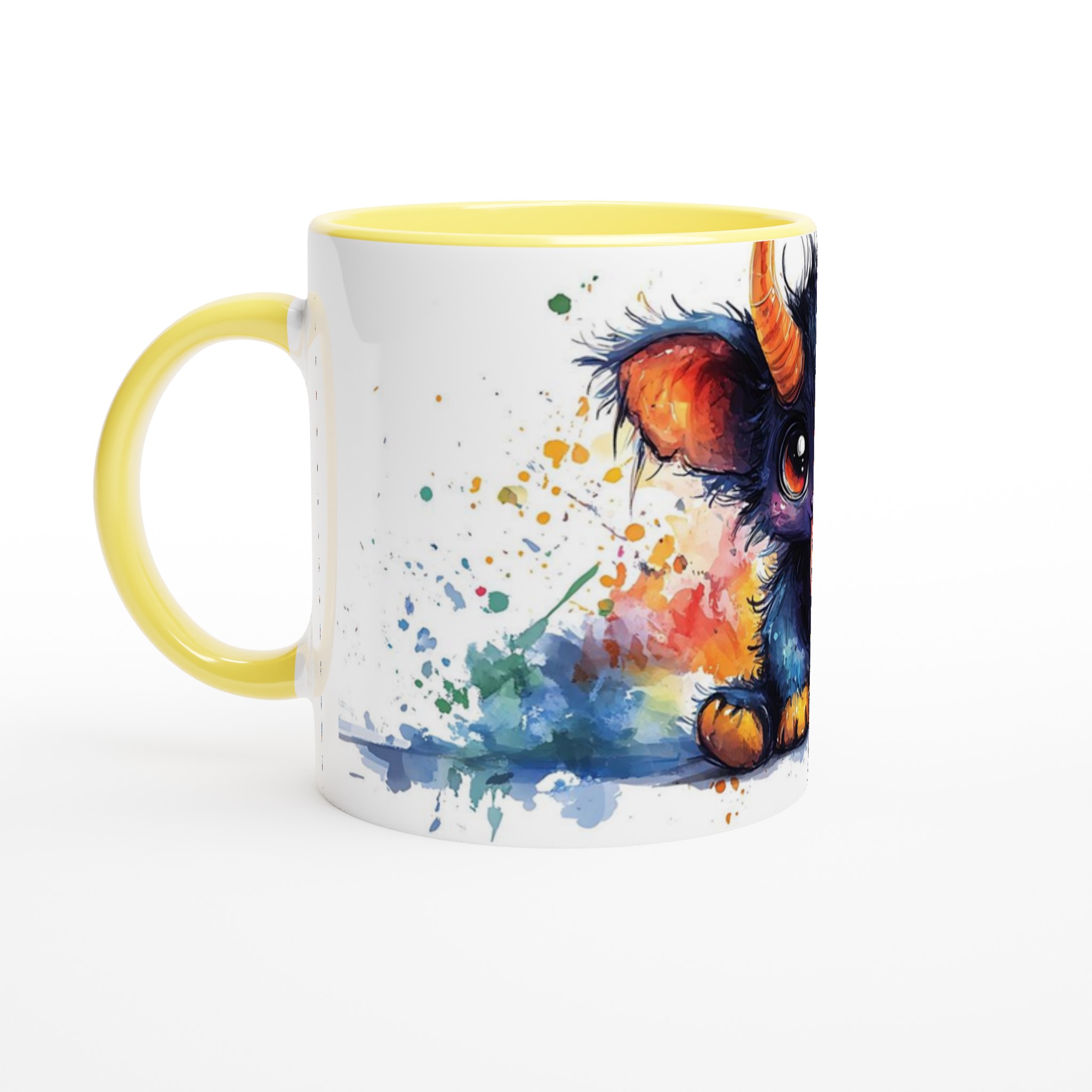 Söt Liten Djävul Keramikmugg – Färgglad Akvarell Stil 11oz Kaffemugg 3 16058357-b653-4b24-a5e8-af2acbddfcdf