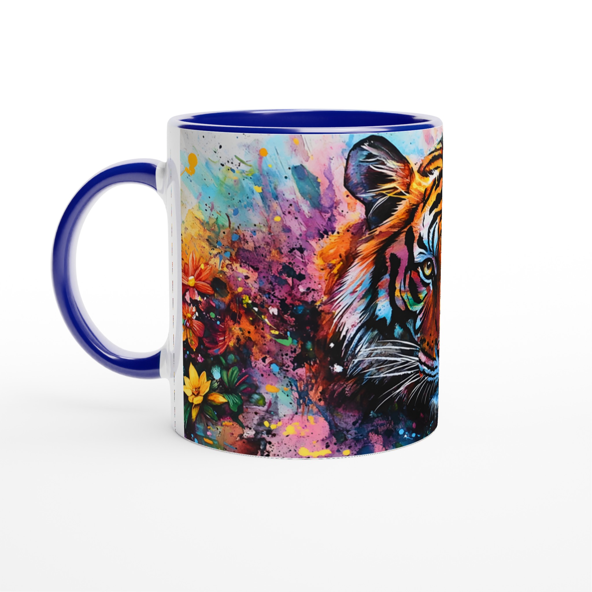 Färgsprakande Tiger Keramikmugg - 11oz Konstnärlig Kaffekopp för Djurälskare i Valfri Färg 2 160fe446-34c2-4eae-814b-fbe9c726595a