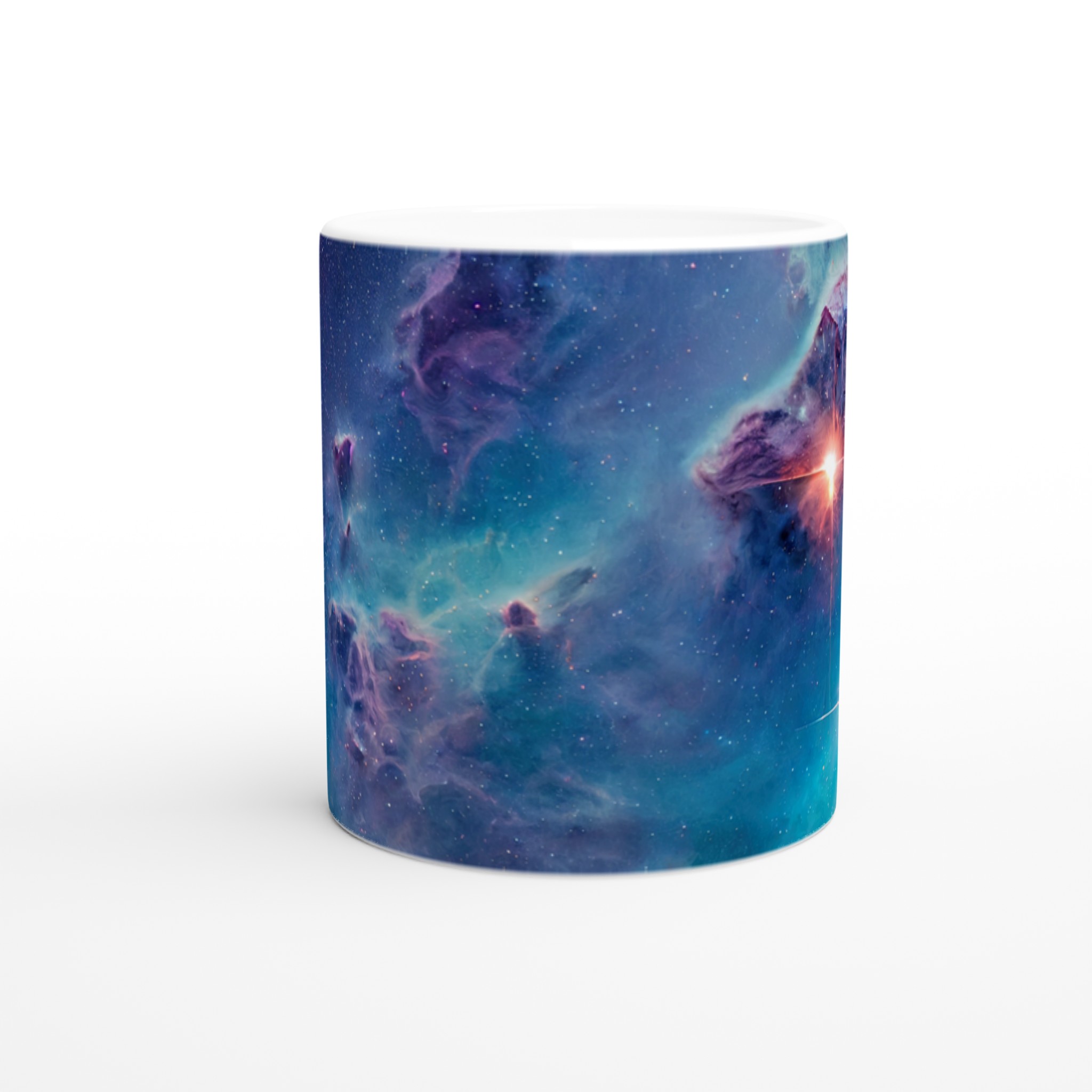 Vit 11oz keramisk mugg med stjärnhimmel - välj bland sju levande keramfärger 8 161c8acf-f53d-4ea5-affa-4ae3b679a6a8
