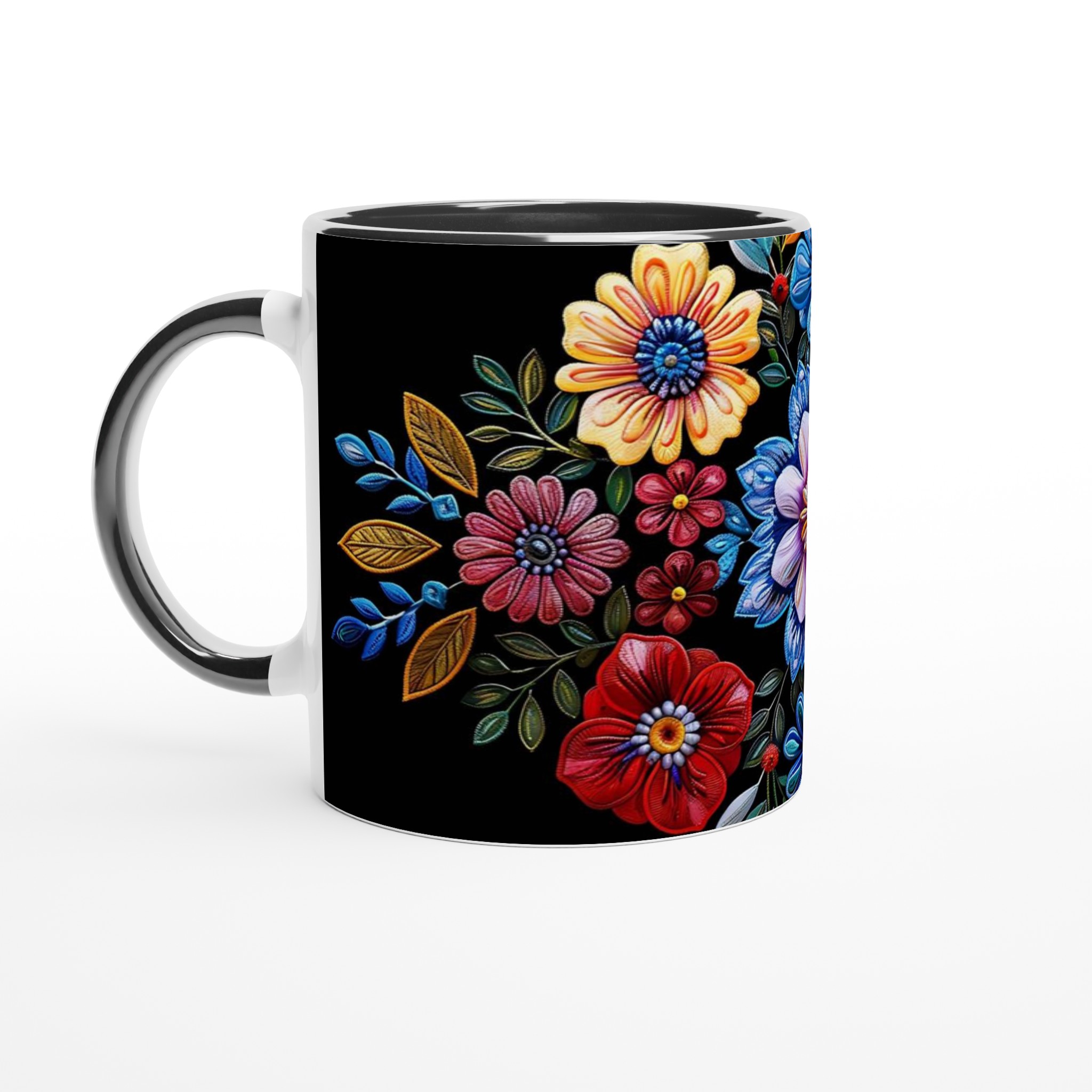 Färgglad Blommig Keramikmugg – Konstnärlig Design i 7 Livfulla Färger 4 1626e489-4860-4d7c-a7d9-c028c76ef5a5