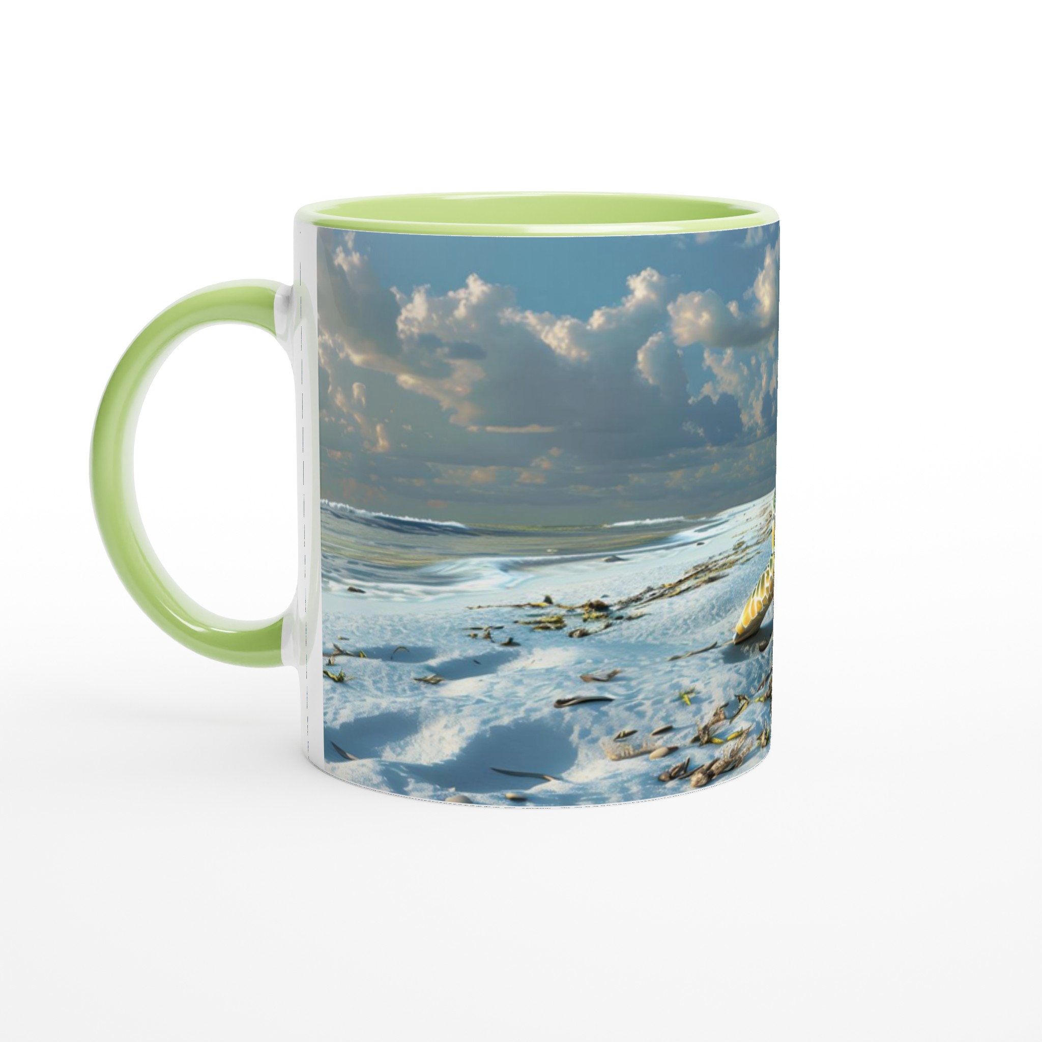 Tropisk Havssköldpadda Mugg – Levande Strandmotiv, 11oz Keramisk Mugg i Valfri Färg 7 162f2c1c-7510-4805-abe3-69a65b82a334