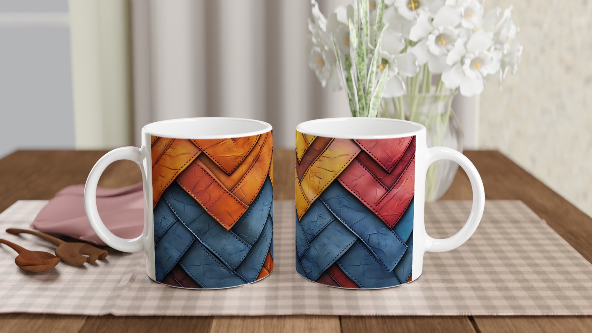 Geometrisk Chevron Mugg – 11oz Keramikmugg i Olika Färger 10 1638f137-964b-4b8f-b899-f7af0f401a33
