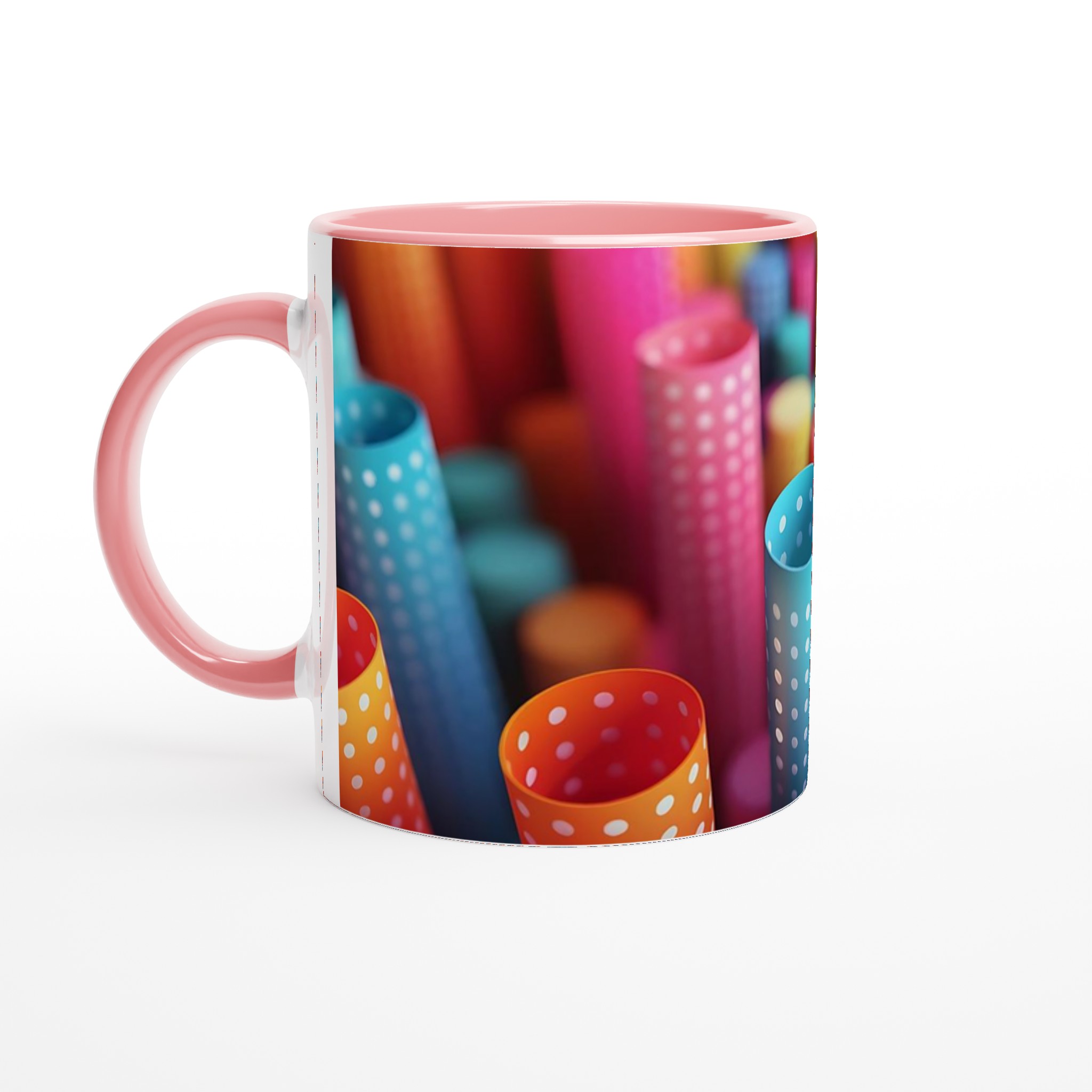 Färgsprakande 11oz Keramikmugg med prickar – Välj din glada nyans! 6 1648f360-80f1-41b5-abea-b65061628e4a