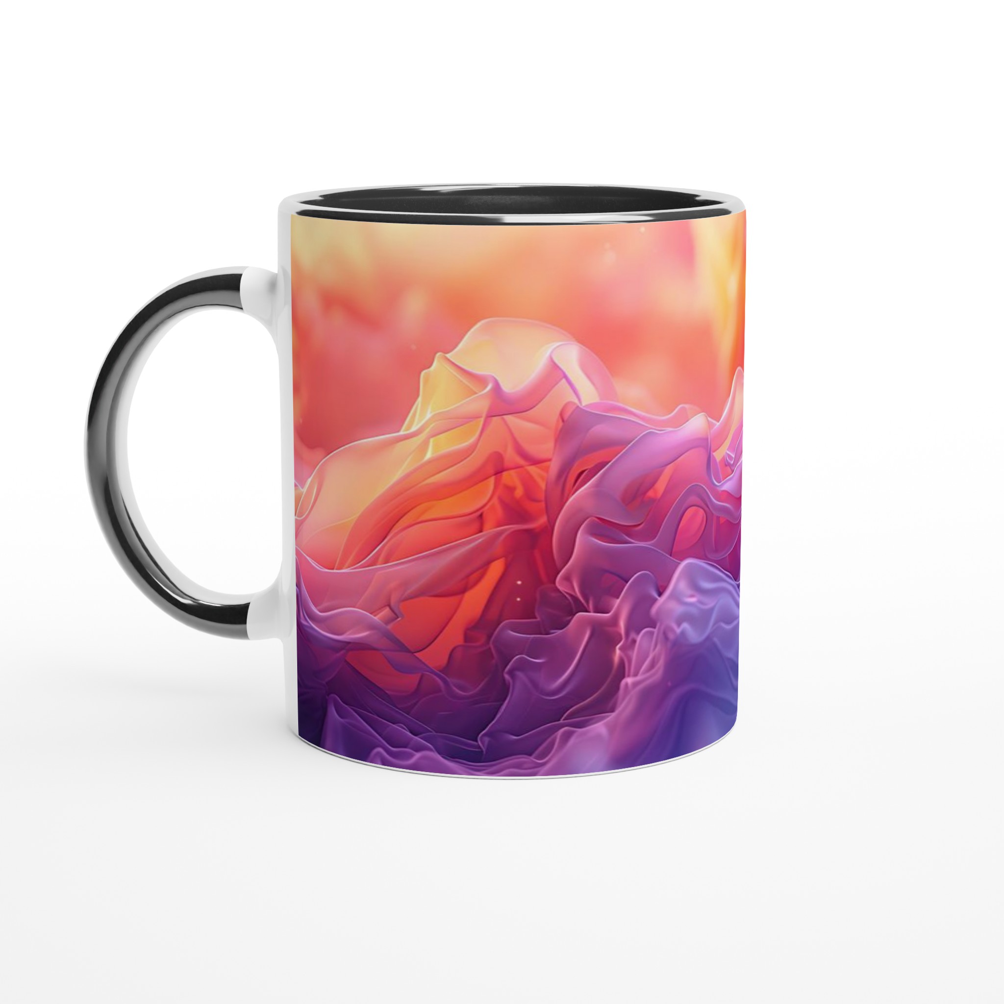 Abstrakt Färgprakt 11oz Keramisk Mugg – Drick med Stil i Varmrosa & Lila Nyanser 4 165045d2-4d9f-4e44-8293-710c7bd2b398