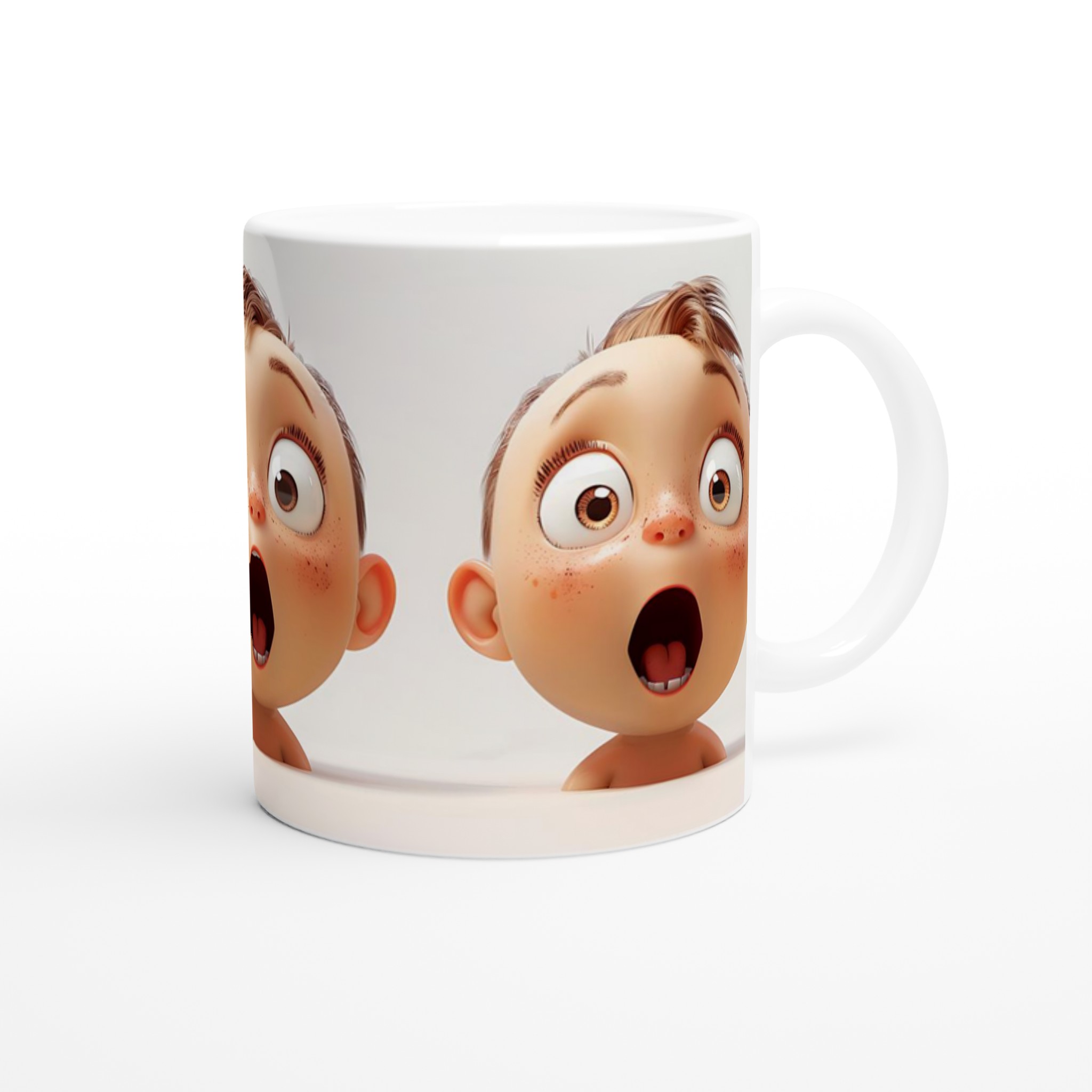 Förvånad Baby Ansikte Mugg - Charmig Keramisk Mugg för Varje Kaffestund 9 165683af-d9d2-4a2a-9b3e-b963f91e335b