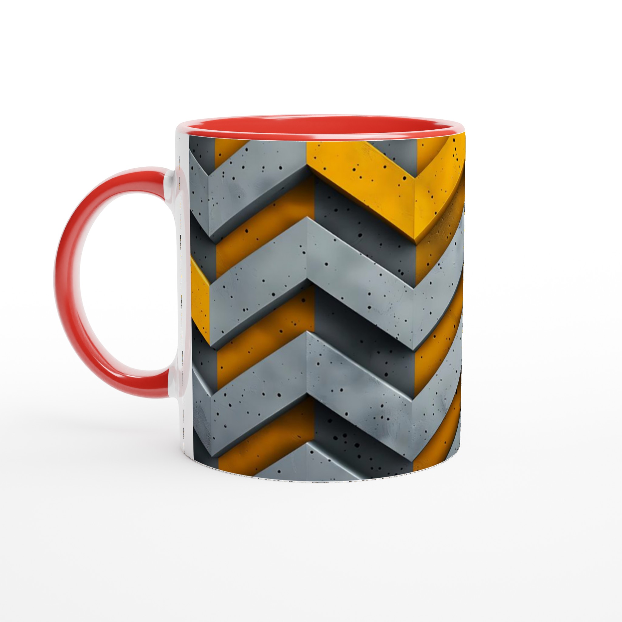 Modern Industristil Keramisk Mugg – Design med Gula & Gråa Zigzag för Kaffefantasten 5 1668656b-c5a3-4edf-9779-e828674b0b9a