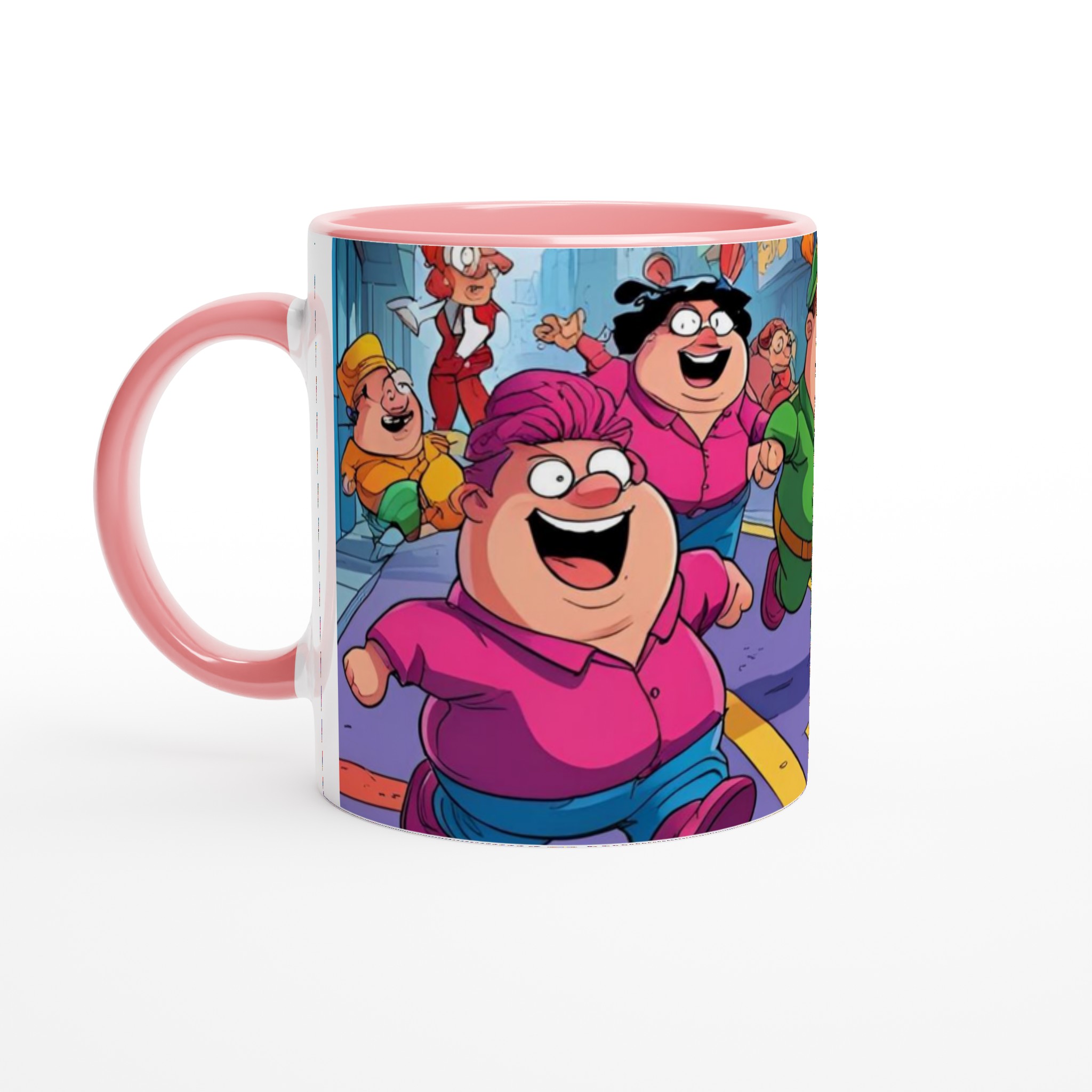 Vit 11oz keramisk mugg med glatt och färgstarkt designmotiv i flera livfulla kulörer 7 166c632e-54a7-4444-922e-d7890c044c3f
