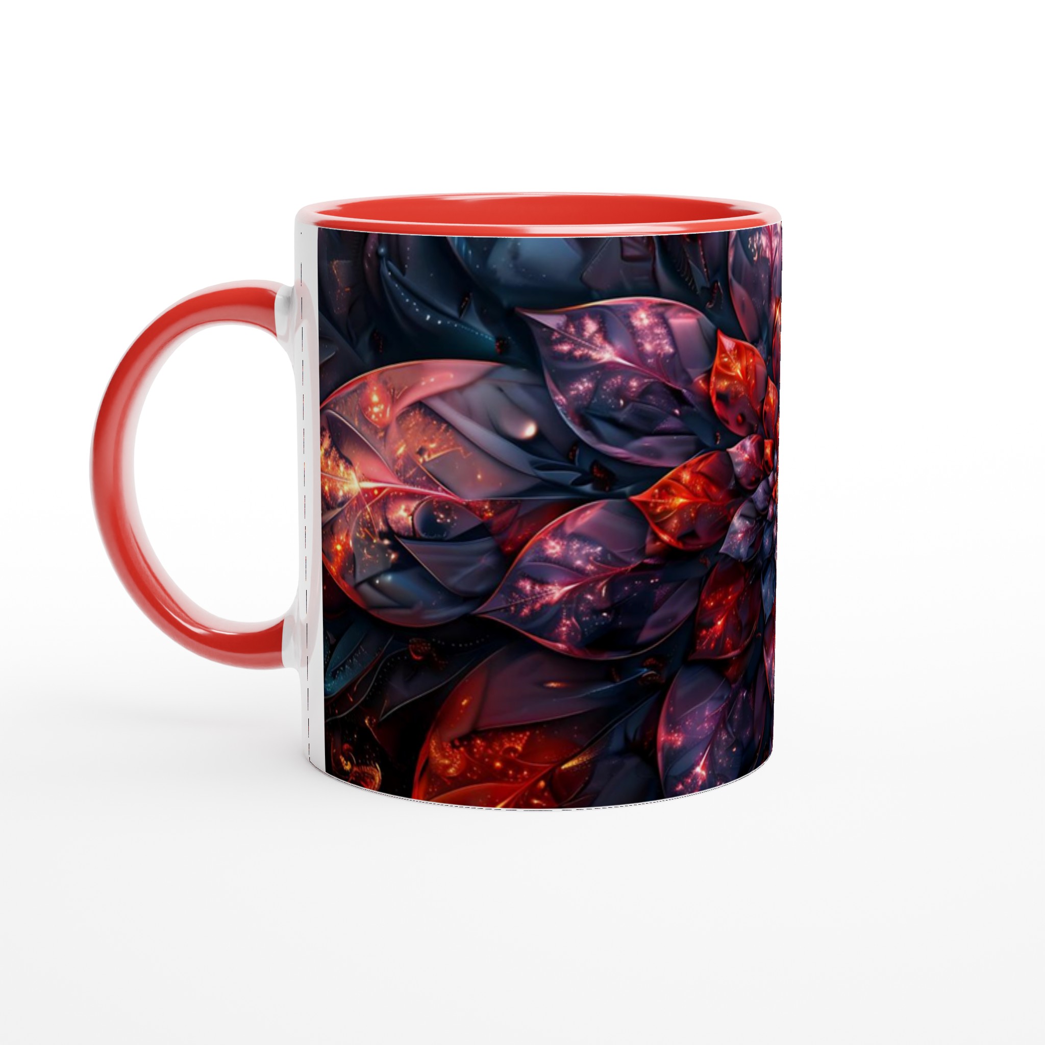 Kosmisk Blomster Keramisk Mugg - Strålande Galaxmönster i 11oz, Välj bland 7 Livfulla Färger 5 1676b132-de4f-412c-a29a-aa493d07346f