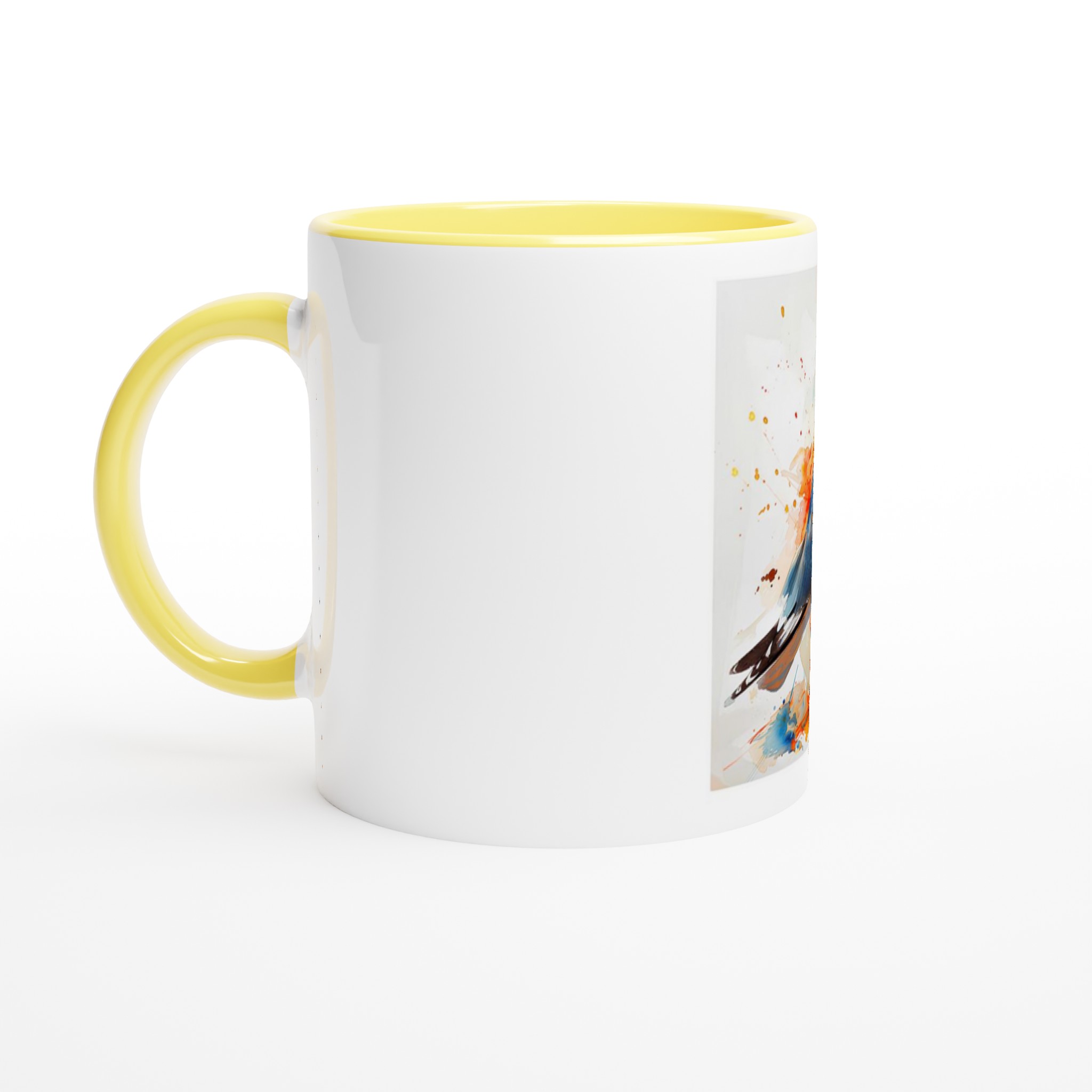 Akvarell Mås Keramisk Mugg – Färgglad Havsinspirerad Kaffekopp med 6 Valfria Innerfärger 7 169c564e-5b41-45e5-95f1-a1634c3aafab