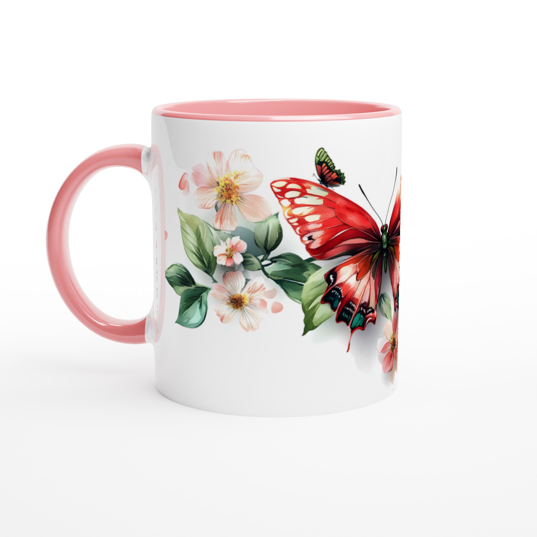 Fjärilsdrömmar: Färgstark 11oz Keramisk Mugg med Blommor & Fjärilar – Välj din Favoritfärg! 6 16c76543-8817-4ba1-a0a4-5c371f2a9f69