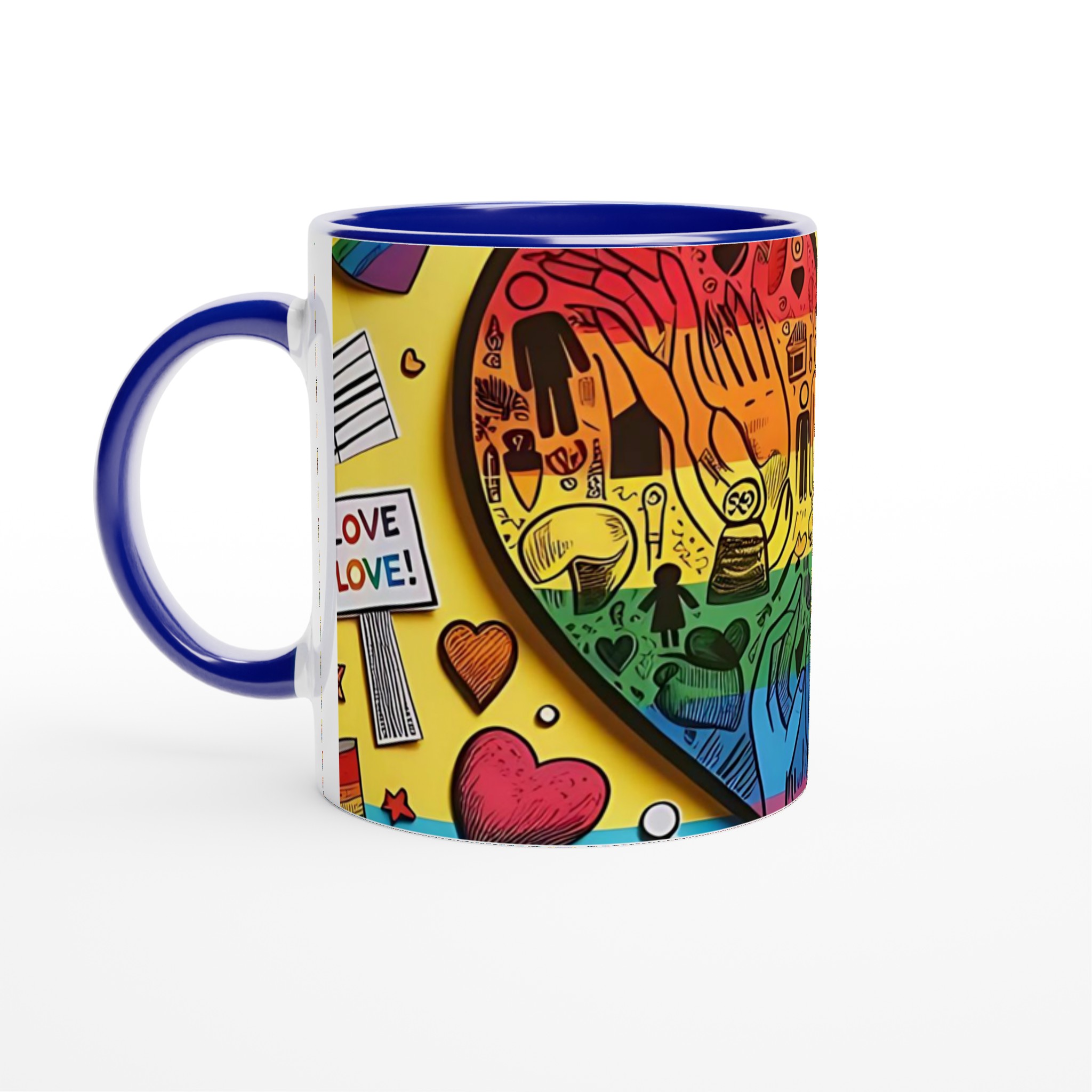 Färgstark 11oz keramisk mugg med regnbågshjärta – välj din favoritfärg för kissar som älskar kärlek 2 16f33d02-b375-466c-b169-c09e54efab6e