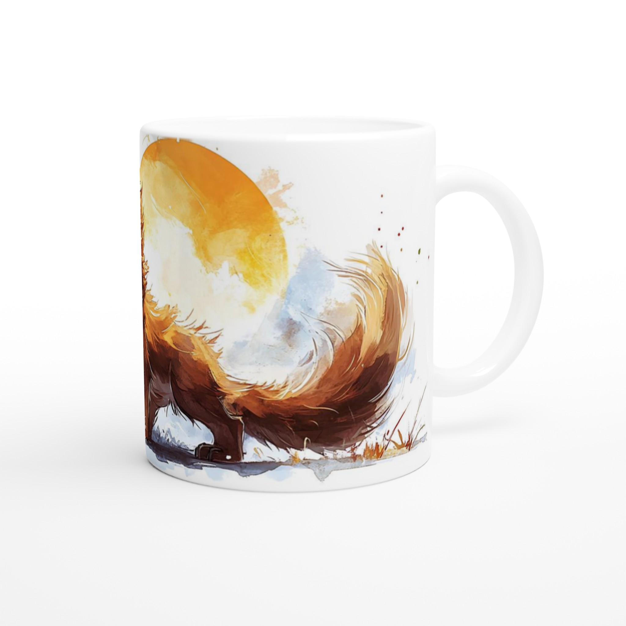 Söt Räv Akvarell Mugg - 11oz Keramisk Kaffemugg i Din Favoritfärg 9 16f915cd-9b6b-49c4-b5d1-55ab370e1c82