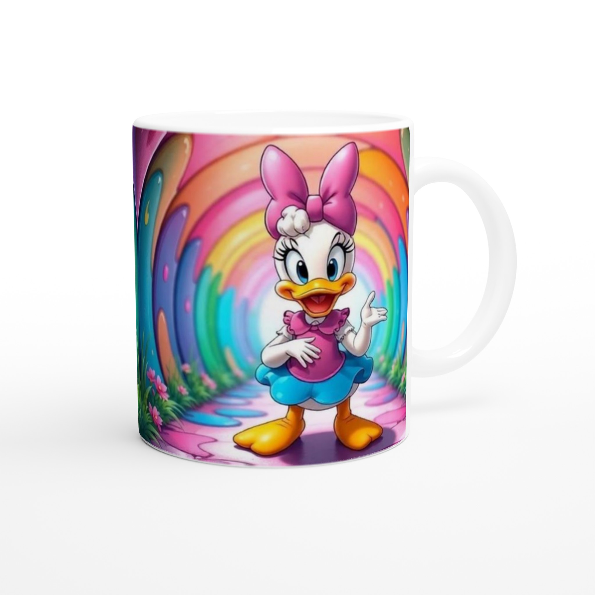 Vit 11oz keramisk mugg med lekfullt färgglatt motiv i rosa och blått – välj din favoritfärg 9 17017469-236a-4912-ab94-58f464a629c1