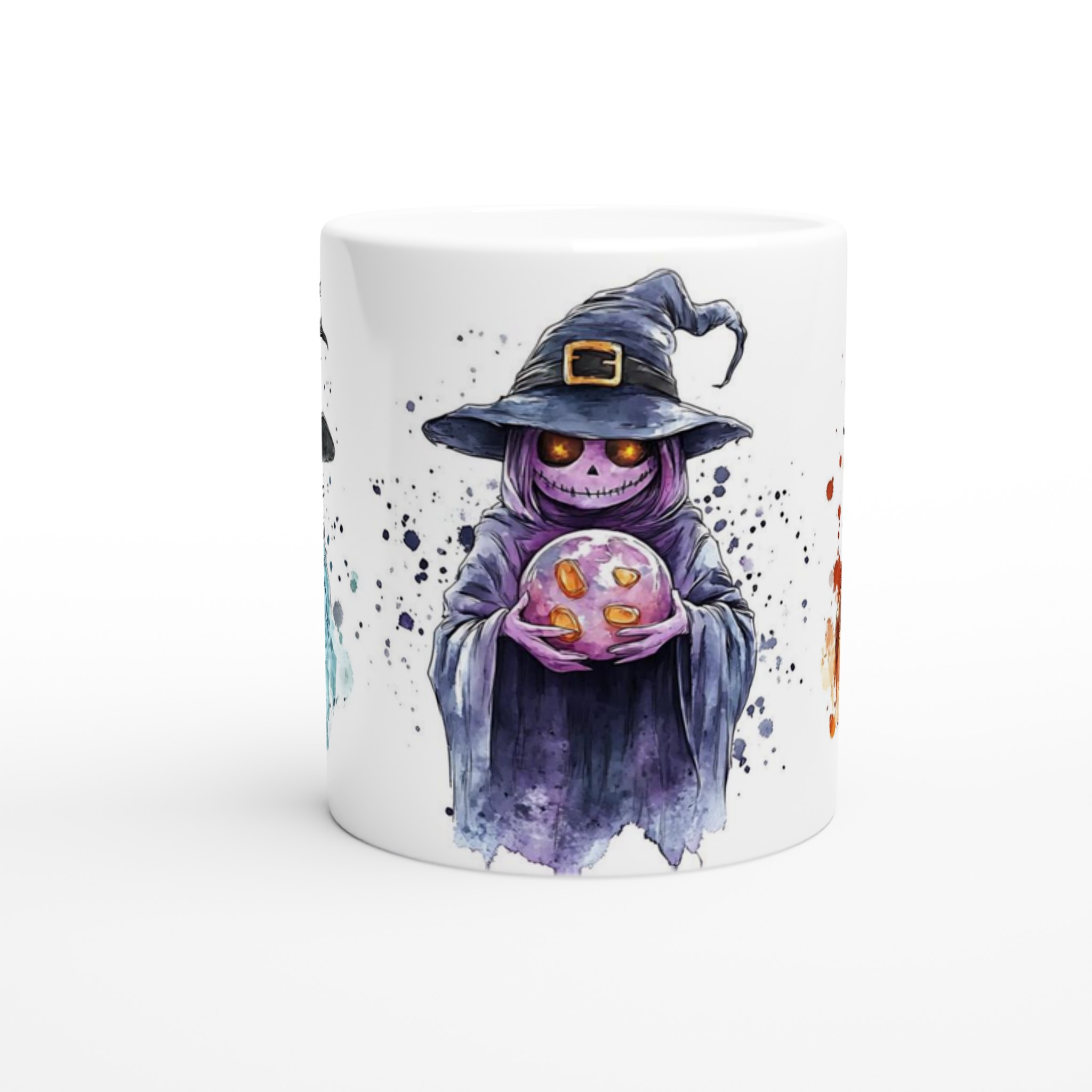 Spöklik Häxa Keramikmugg - Skräckinjagande Akvarellstil för Halloween och Mystik 9 172c9976-dc38-44a5-bf4c-fc00324c12c5