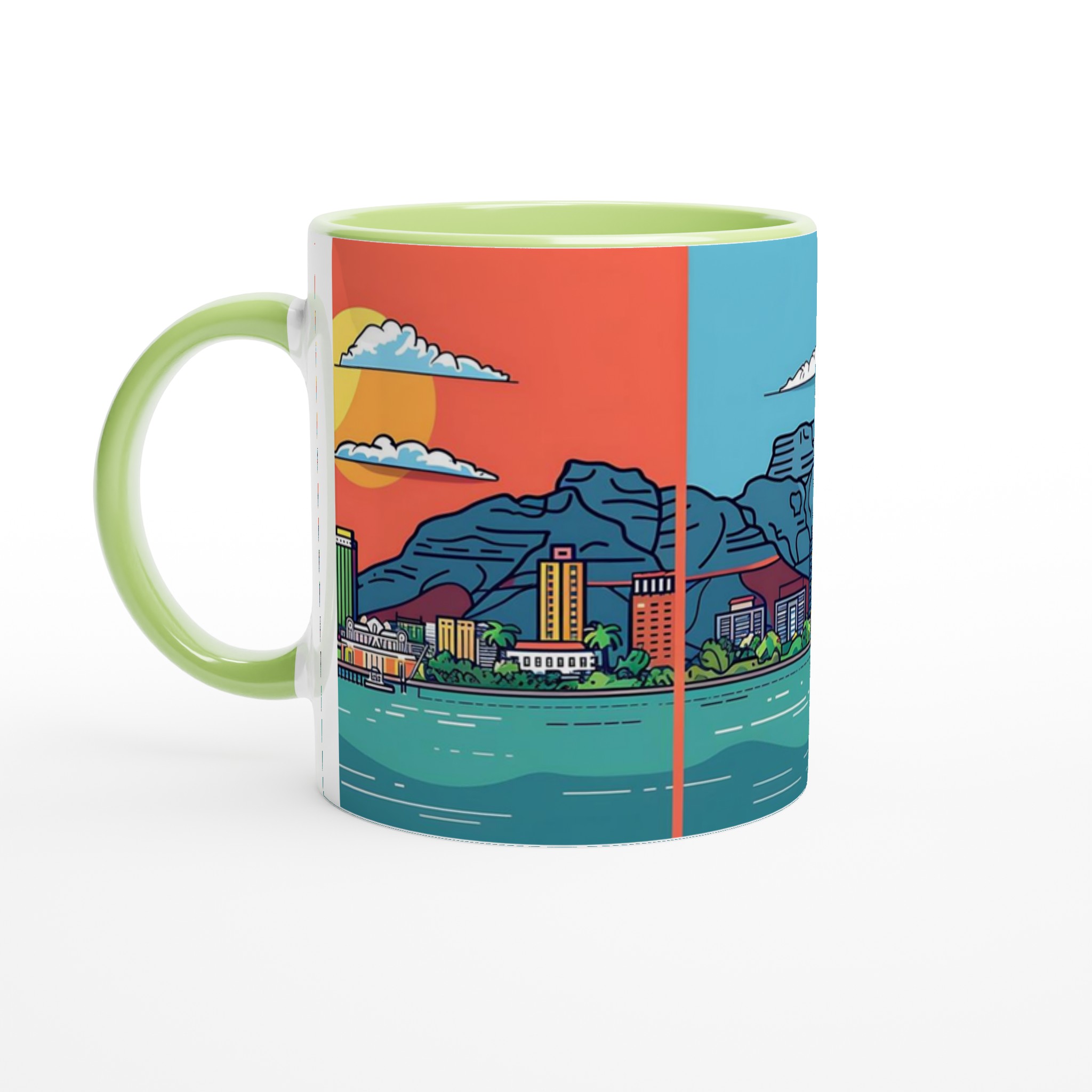 Cape Town Skyline Kaffemugg – Färgstark och Livfull Illustrerad Keramikmugg 7 1735c660-ead3-48b4-b030-2dfac7e1ce48