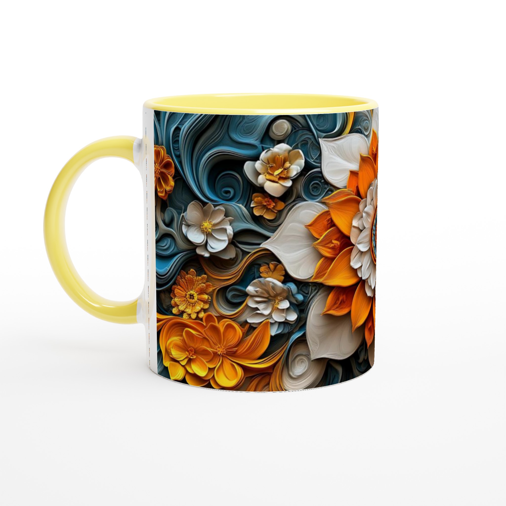 Abstrakt Mandala Konst Mugg – 11oz Keramisk Mugg i Ditt Val av 7 Levande Färger 3 17448c59-d532-4eec-87f4-6ba406873494