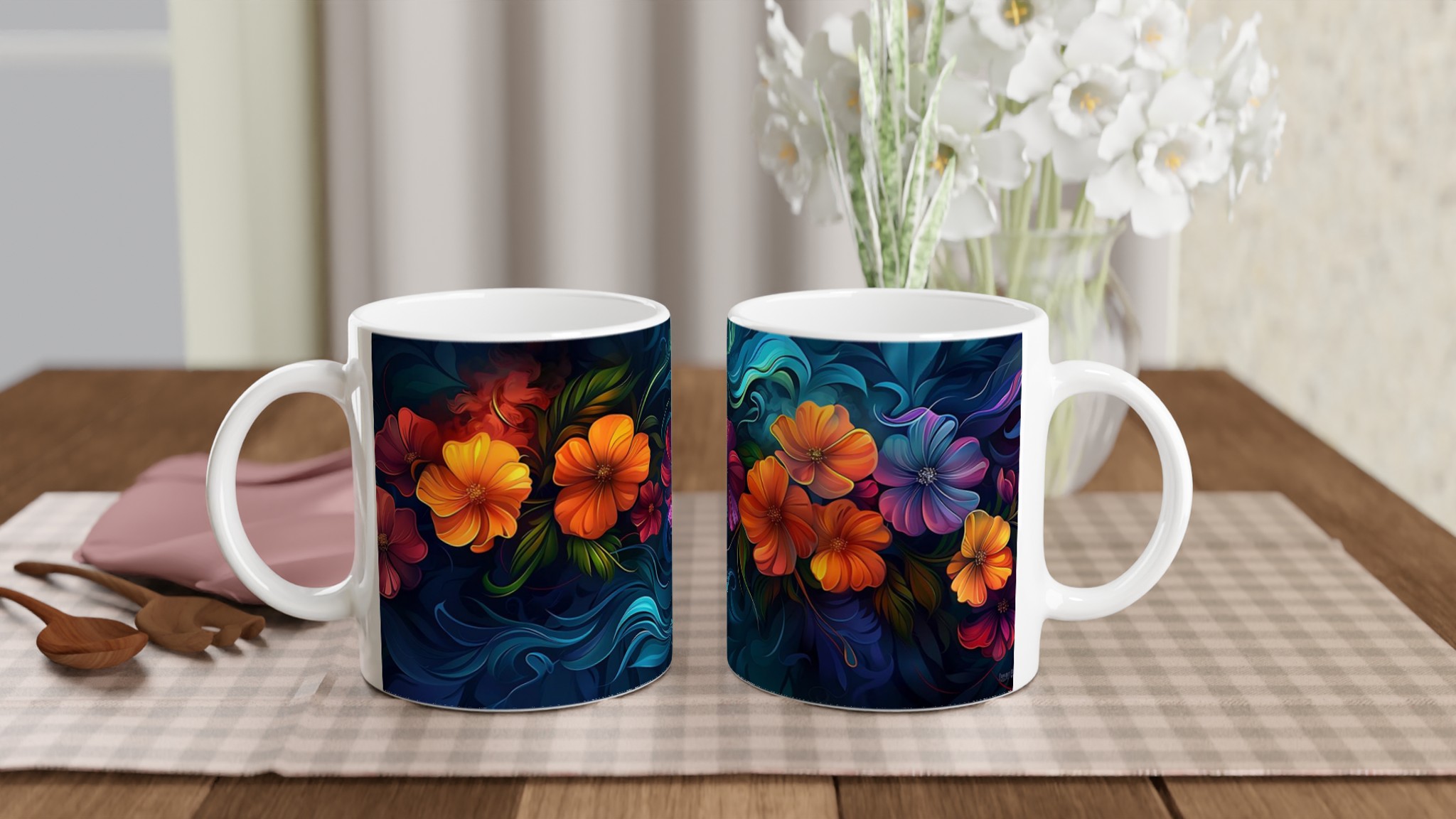 Konstfull Blomsterfärg – 11oz Keramikmugg i ditt Val av 7 Livfulla Nyanser 10 1759c21d-dc90-4560-9844-3dde668bf56b