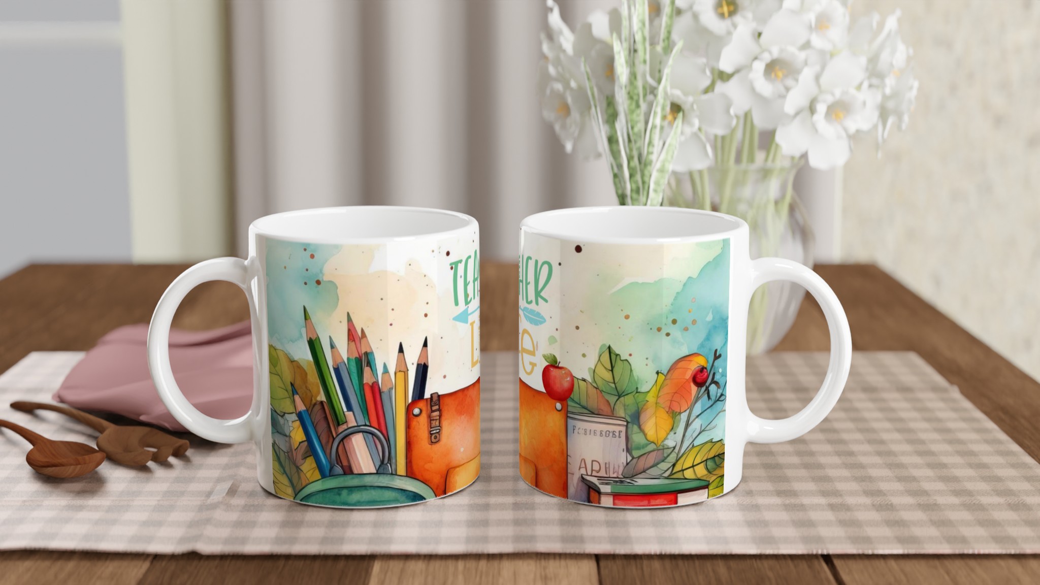 Teacher Life Keramisk Mugg 11oz med färgglad design – välj mellan flera glada keramfärger 10 1762ff77-9161-43c9-ad35-d6161e69d298